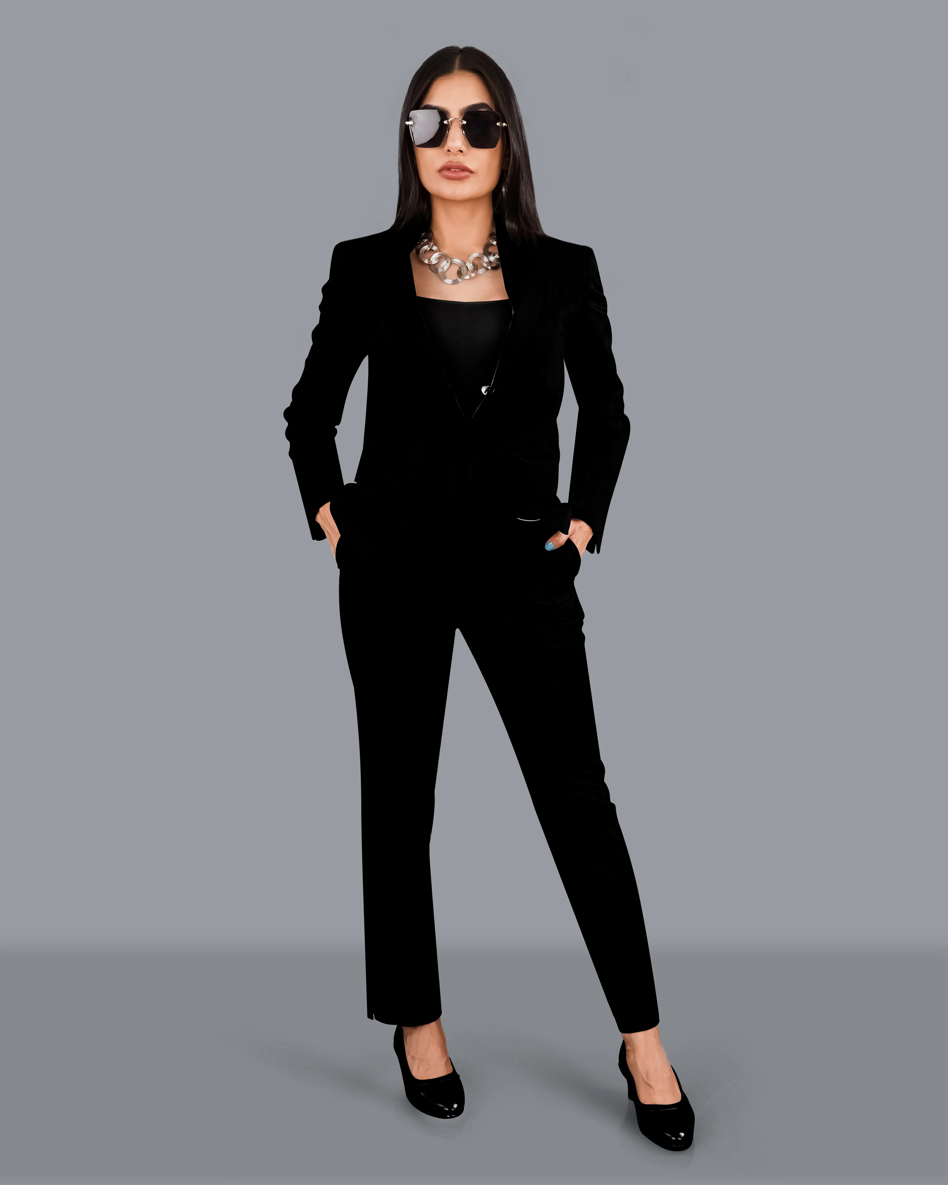 Jade Black Premium Cotton Women's Suit - Image 7