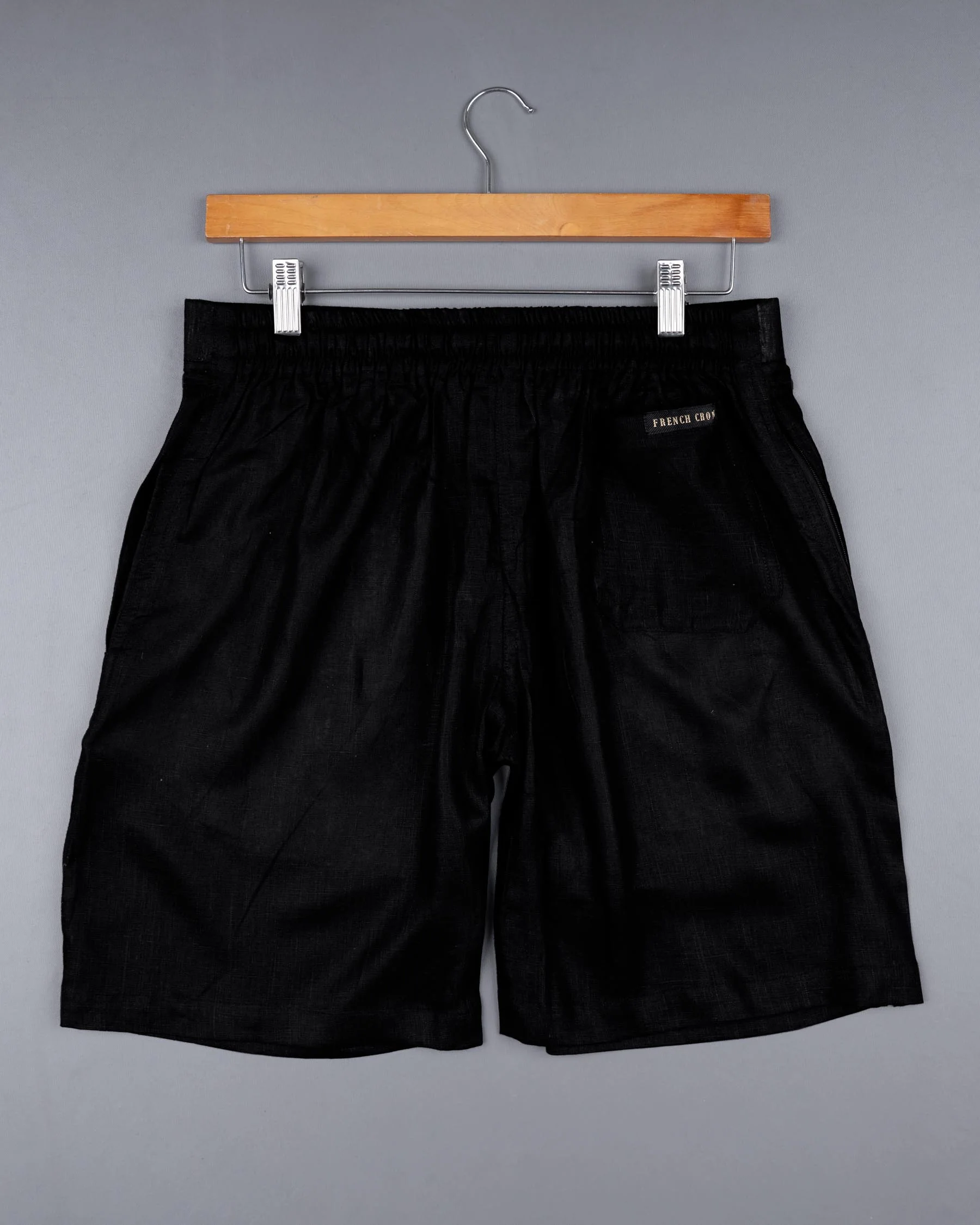 JADE BLACK Luxurious LINEN SHORTS - Image 4