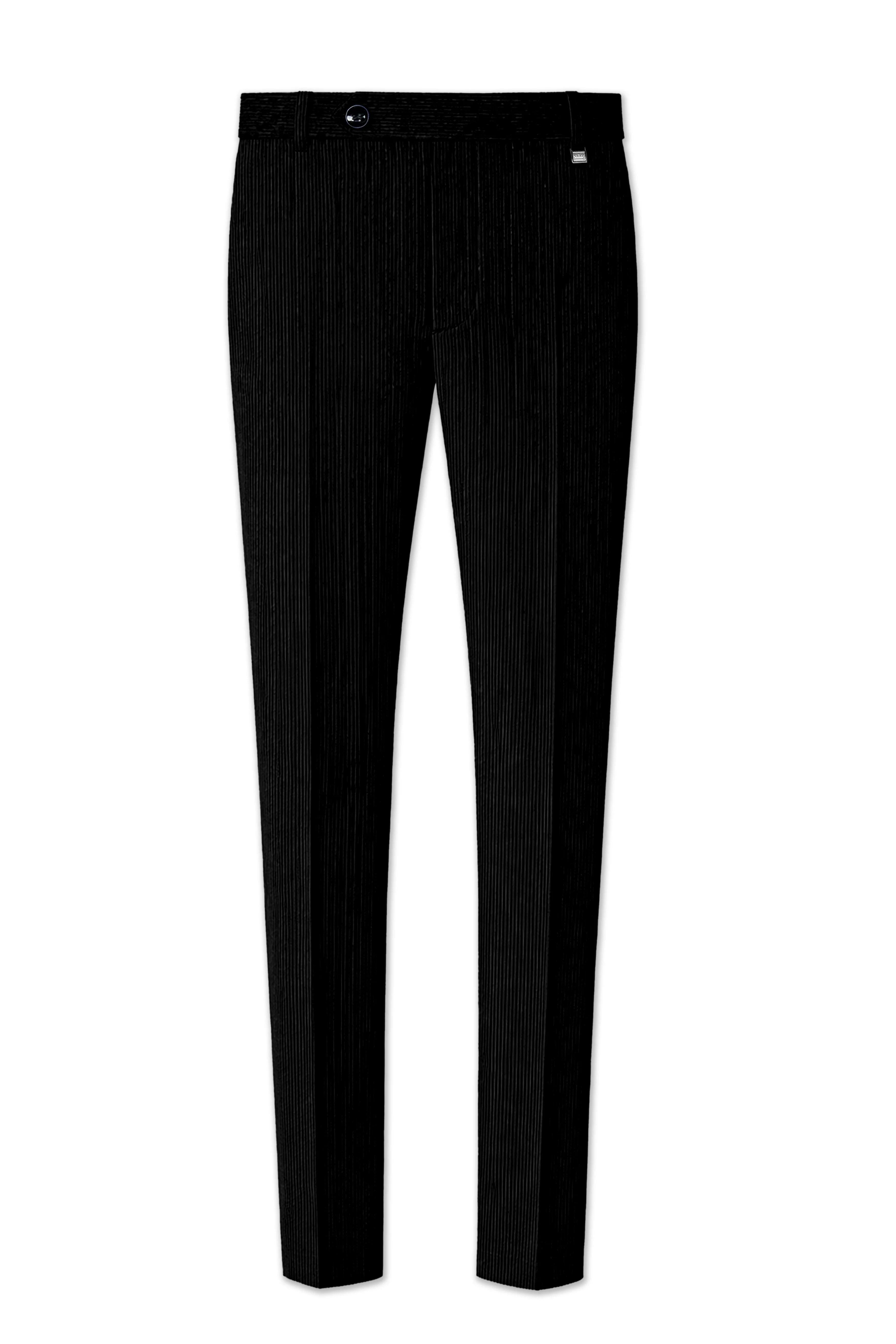 Jadenzo-Jade Black Corduroy Single Breasted Sports Suit - Image 13