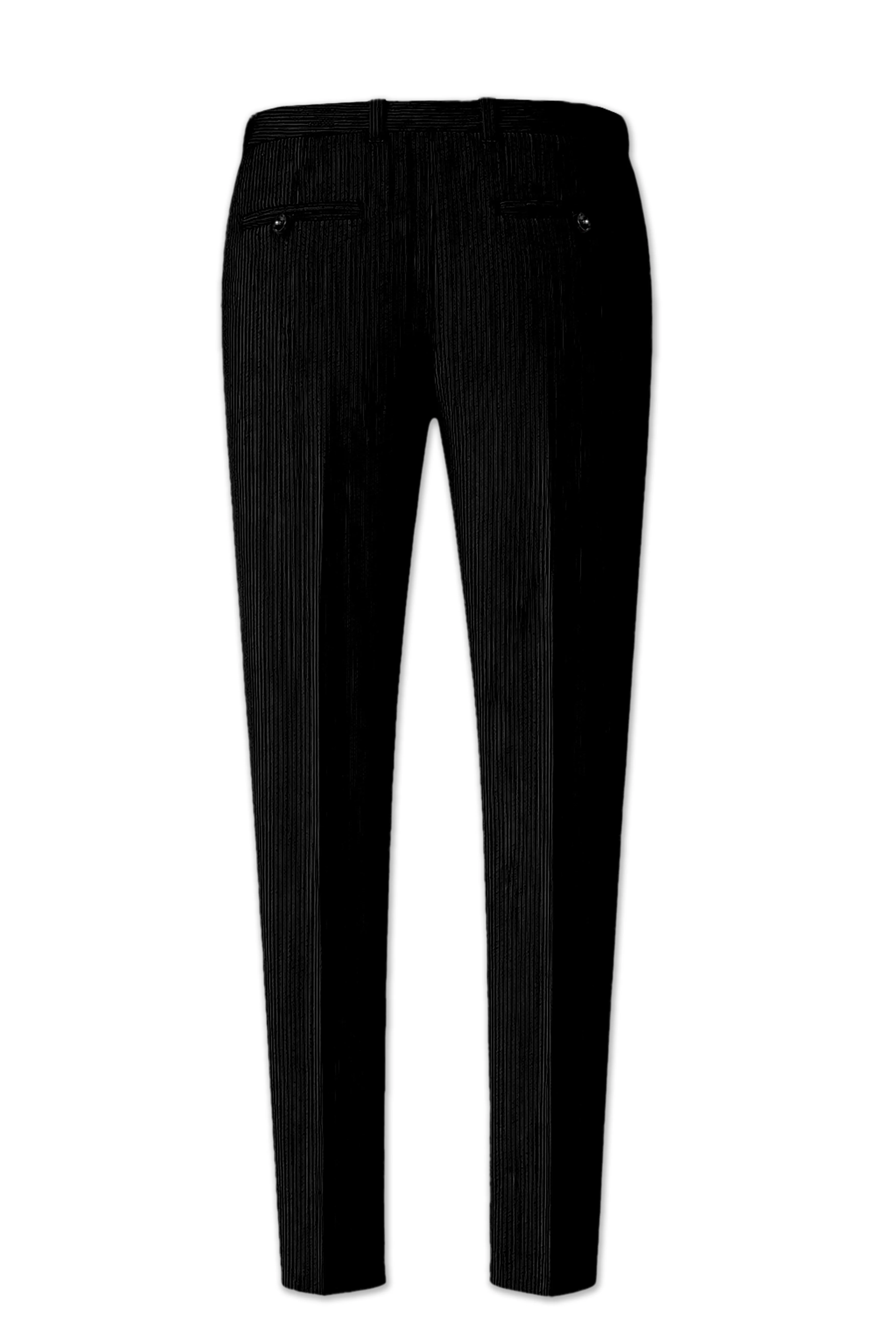 Jadenzo-Jade Black Corduroy Single Breasted Sports Suit - Image 14