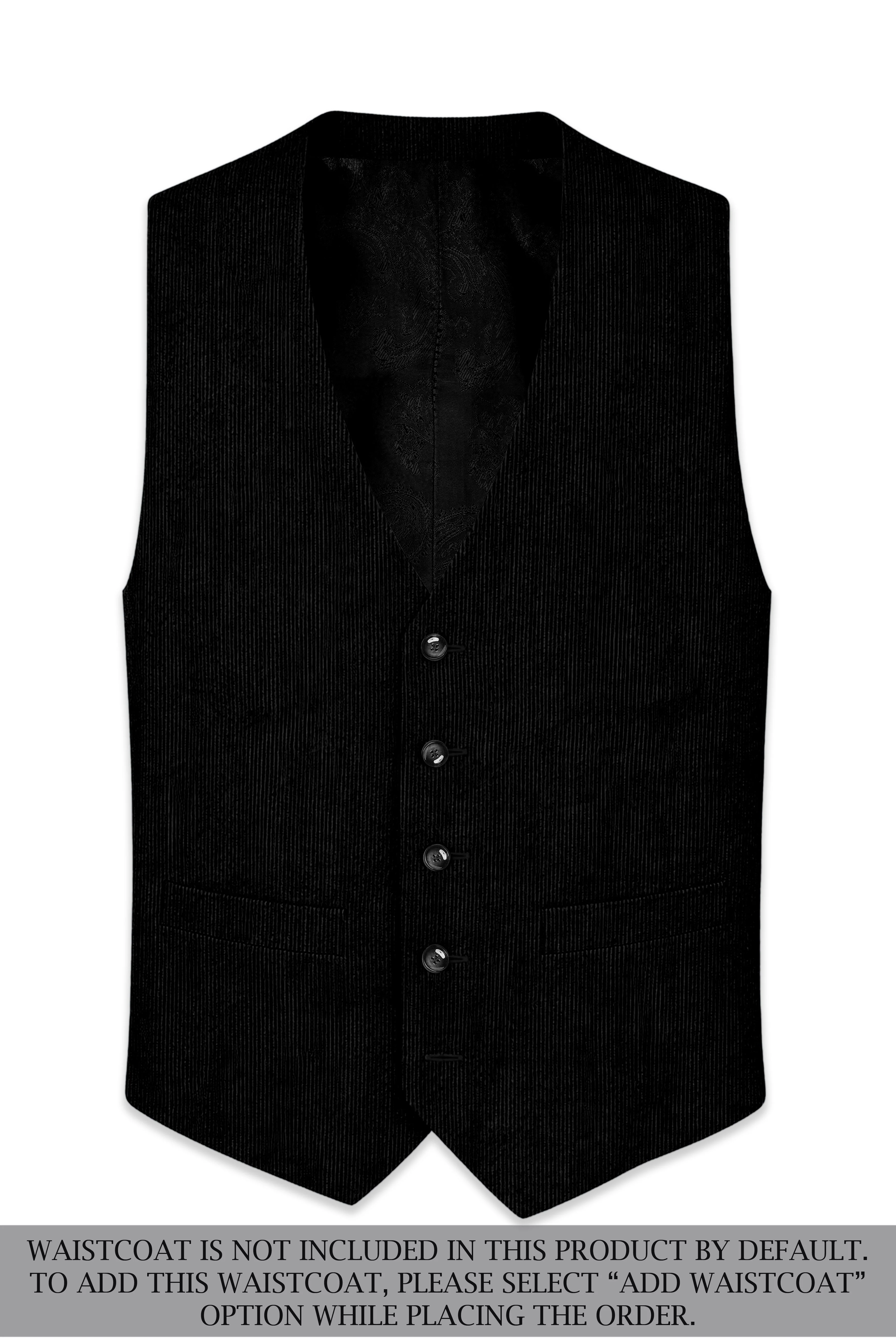Jadenzo-Jade Black Corduroy Single Breasted Sports Suit - Image 16