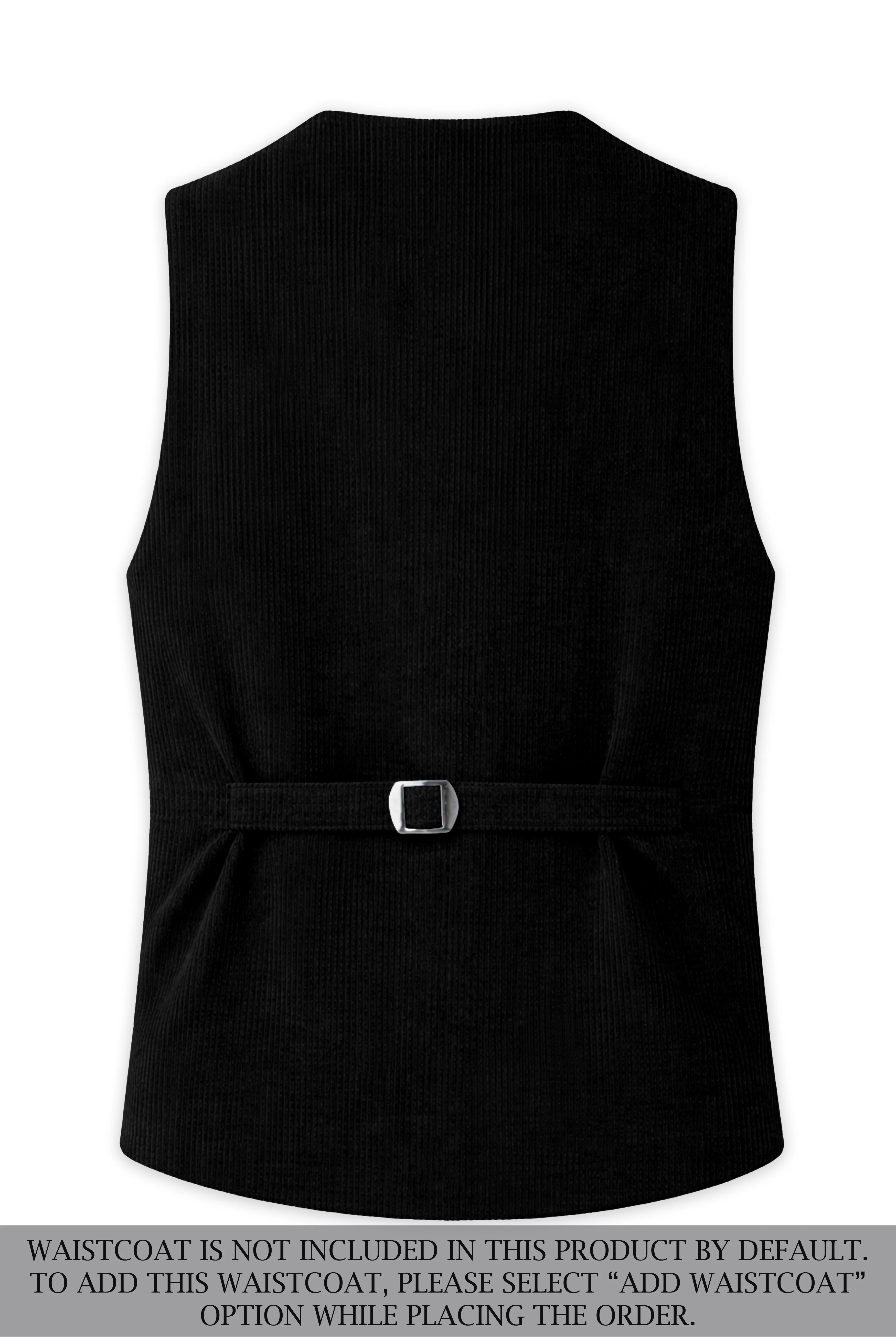 Jadenzo-Jade Black Corduroy Single Breasted Sports Suit - Image 17