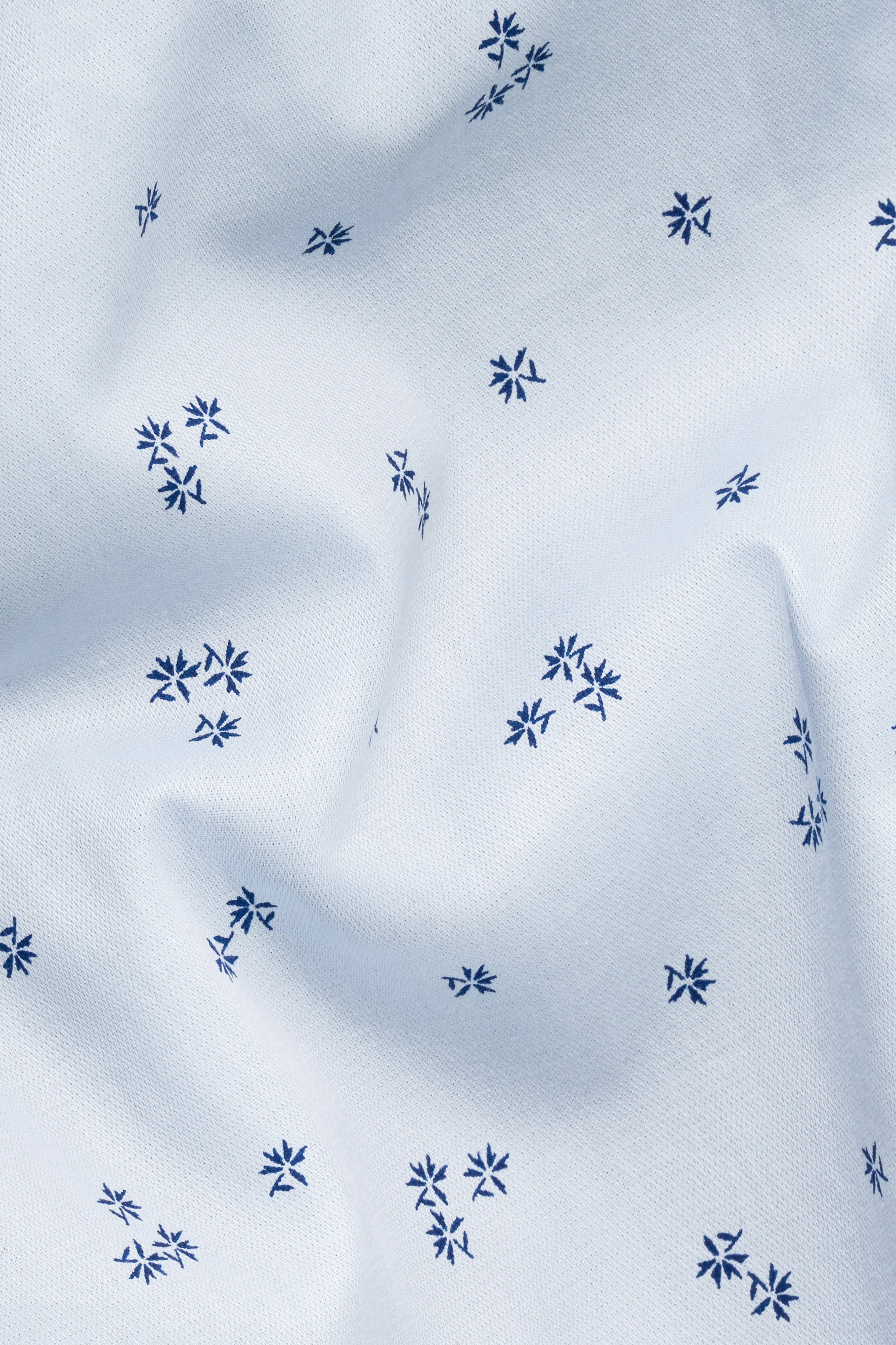 Loblolly with Cobalt Blue Dobby Textured Premium Giza Cotton Shirt - Image 3