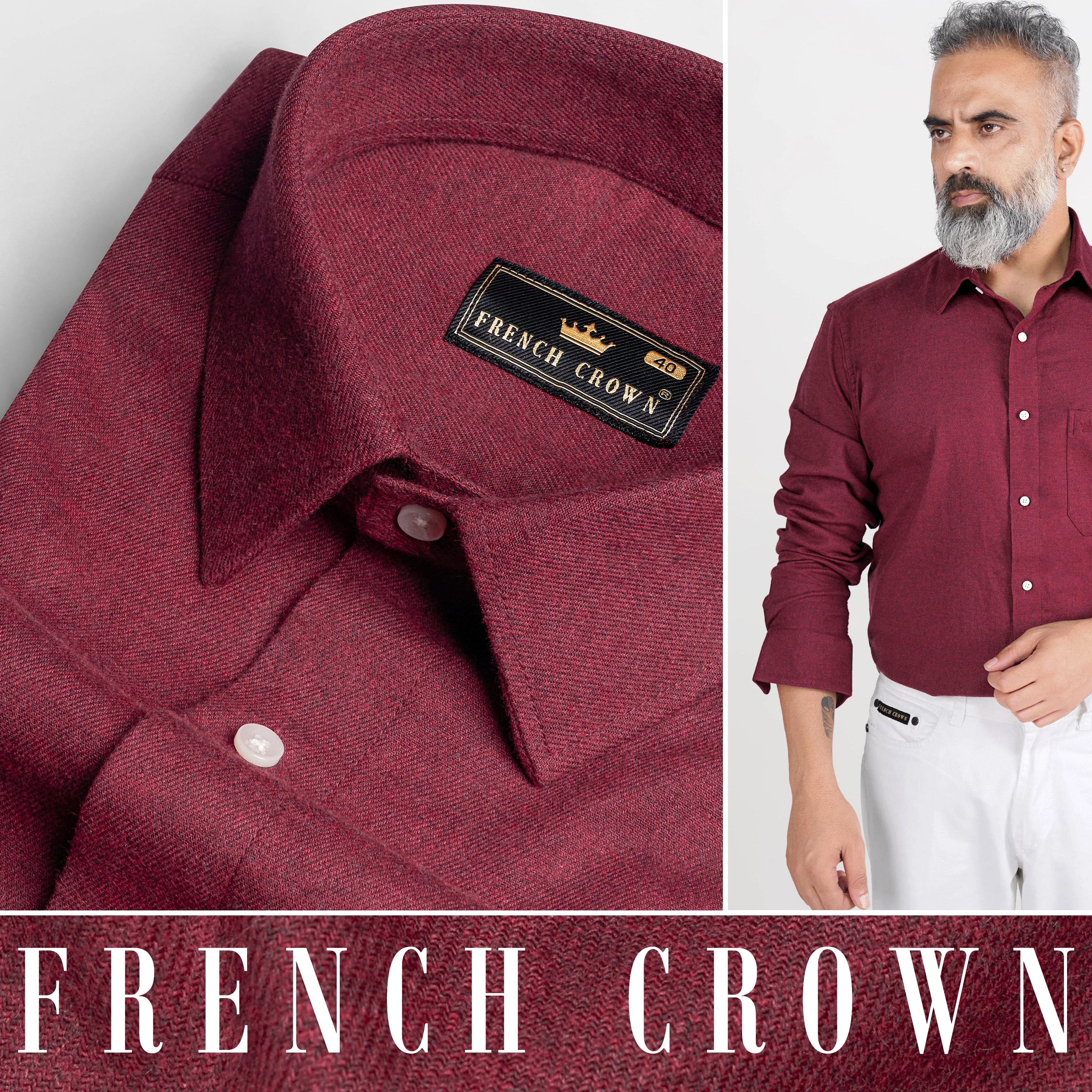 Metallic Copper Red Flannel Shirt - Image 5