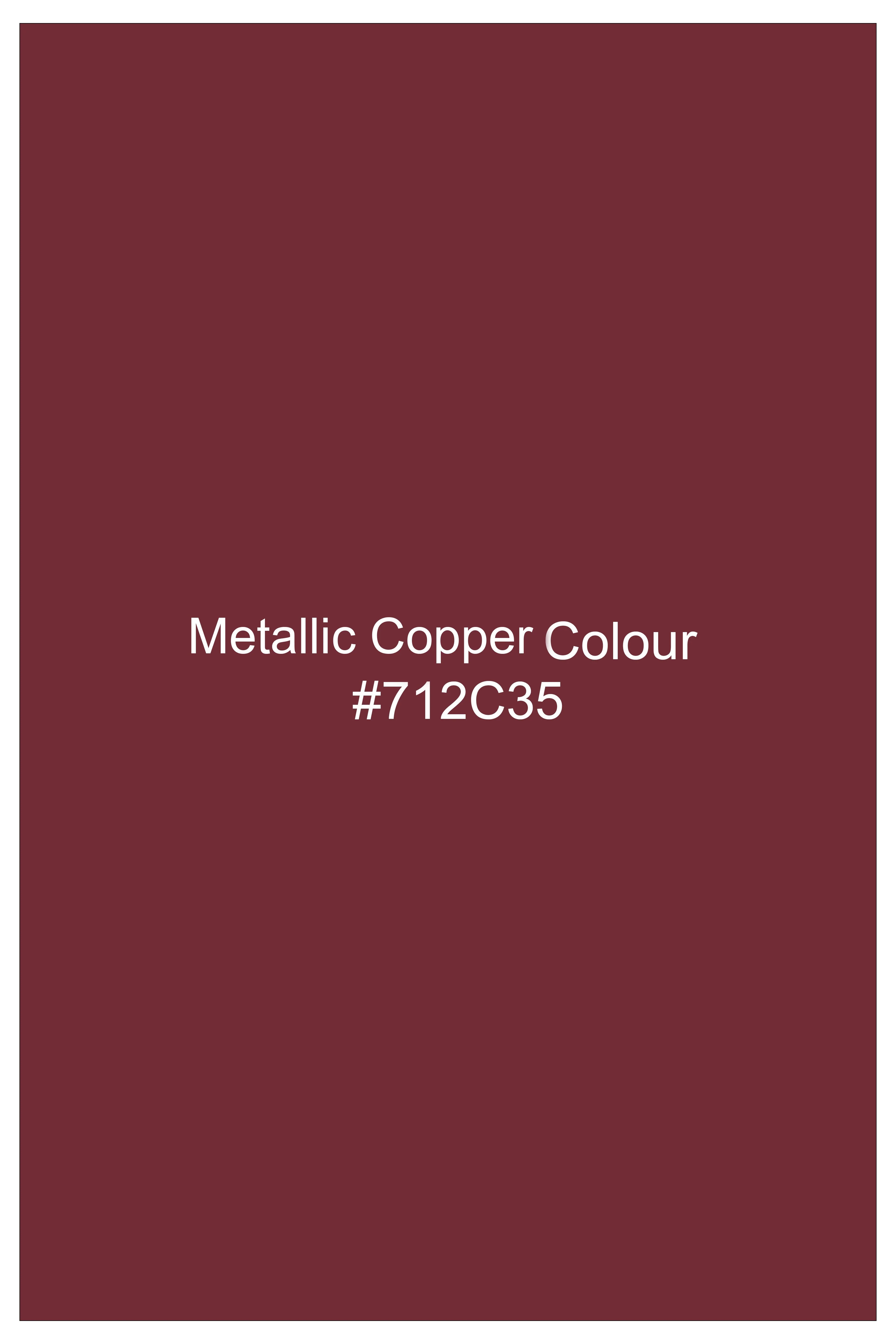 Metallic Copper Red Flannel Shirt - Image 6