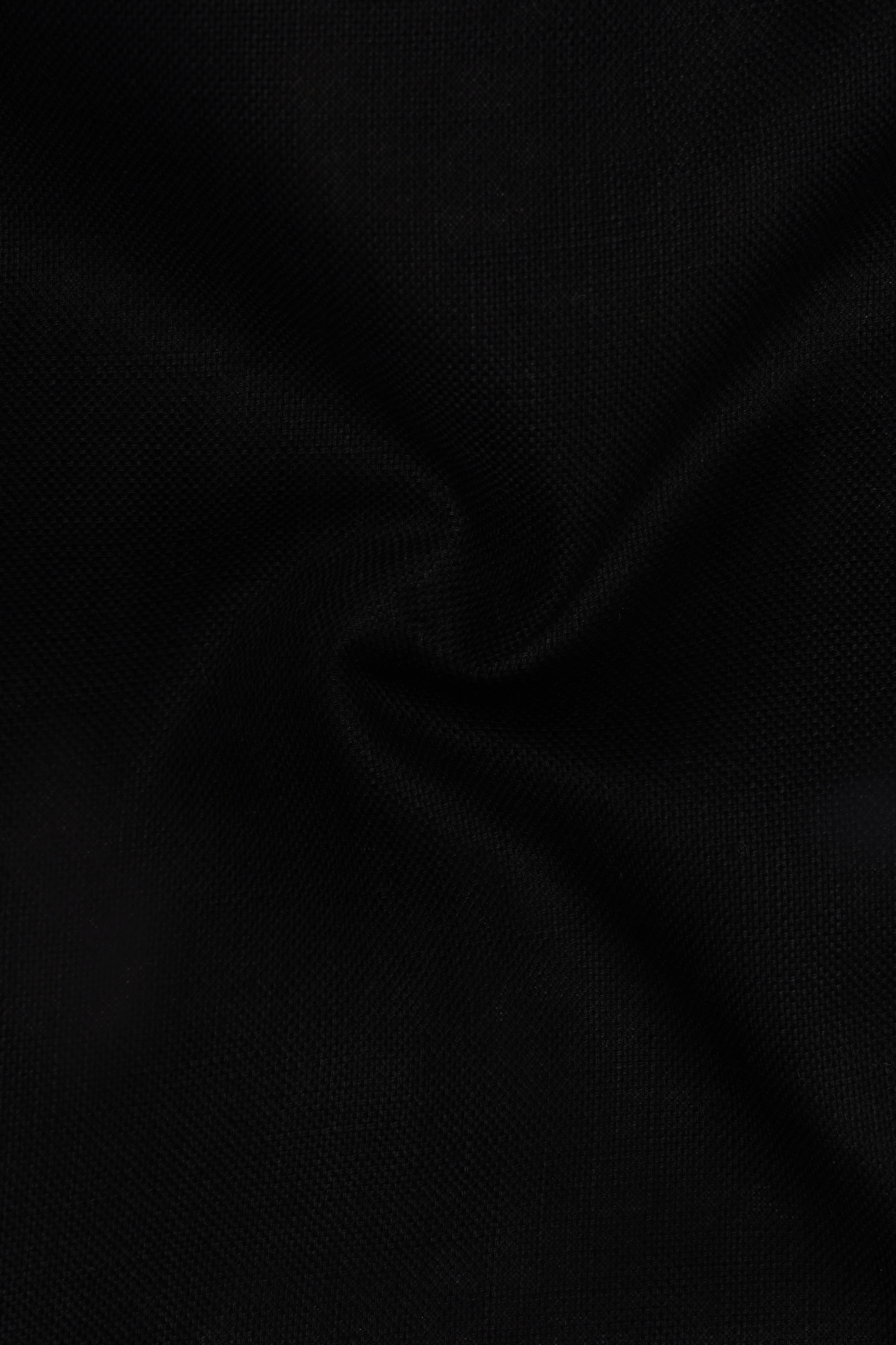 Midnight Black Luxurious Linen SHIRT - Image 3