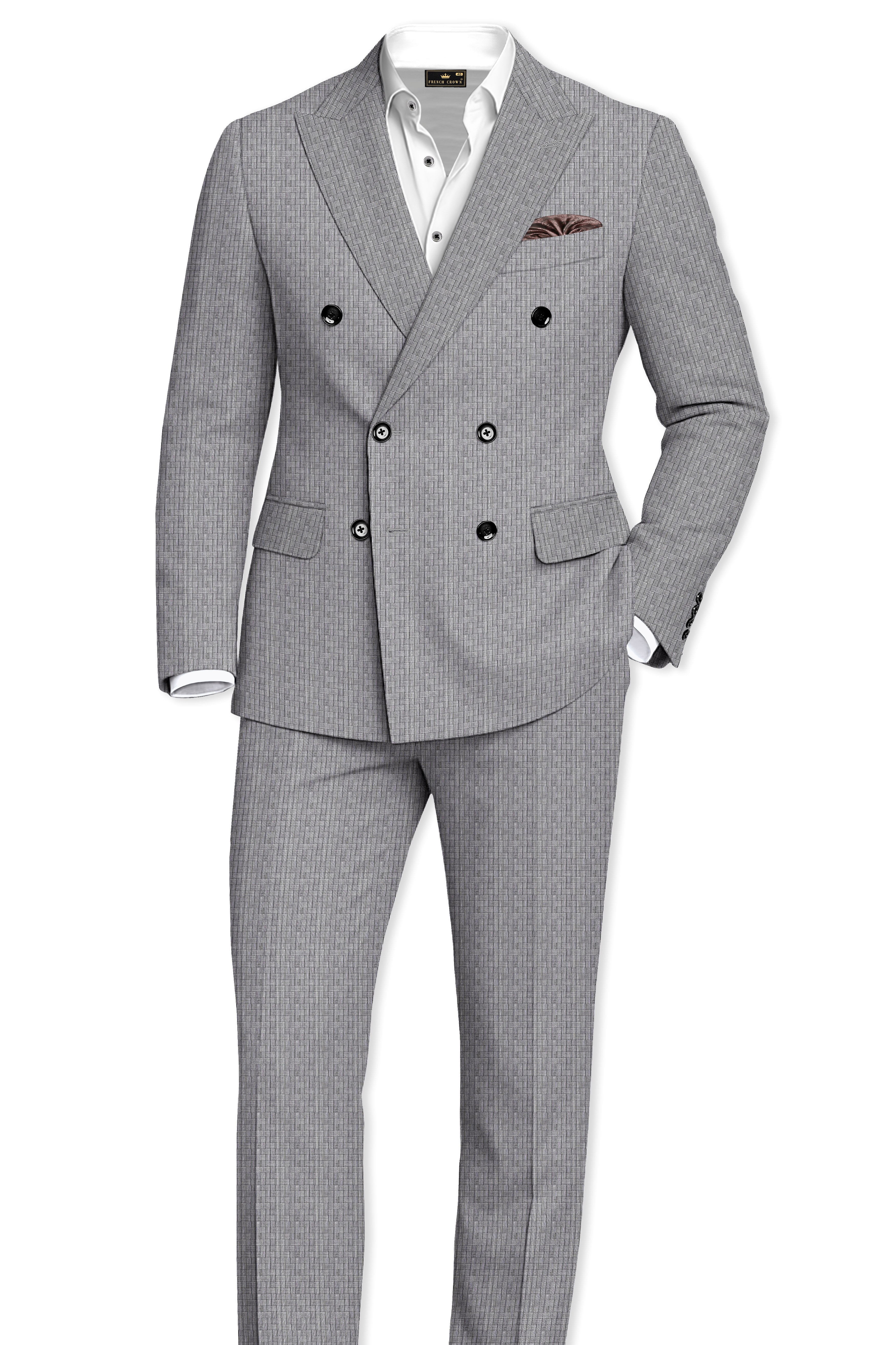 Mobster Gray Double Breasted Suit - Image 4