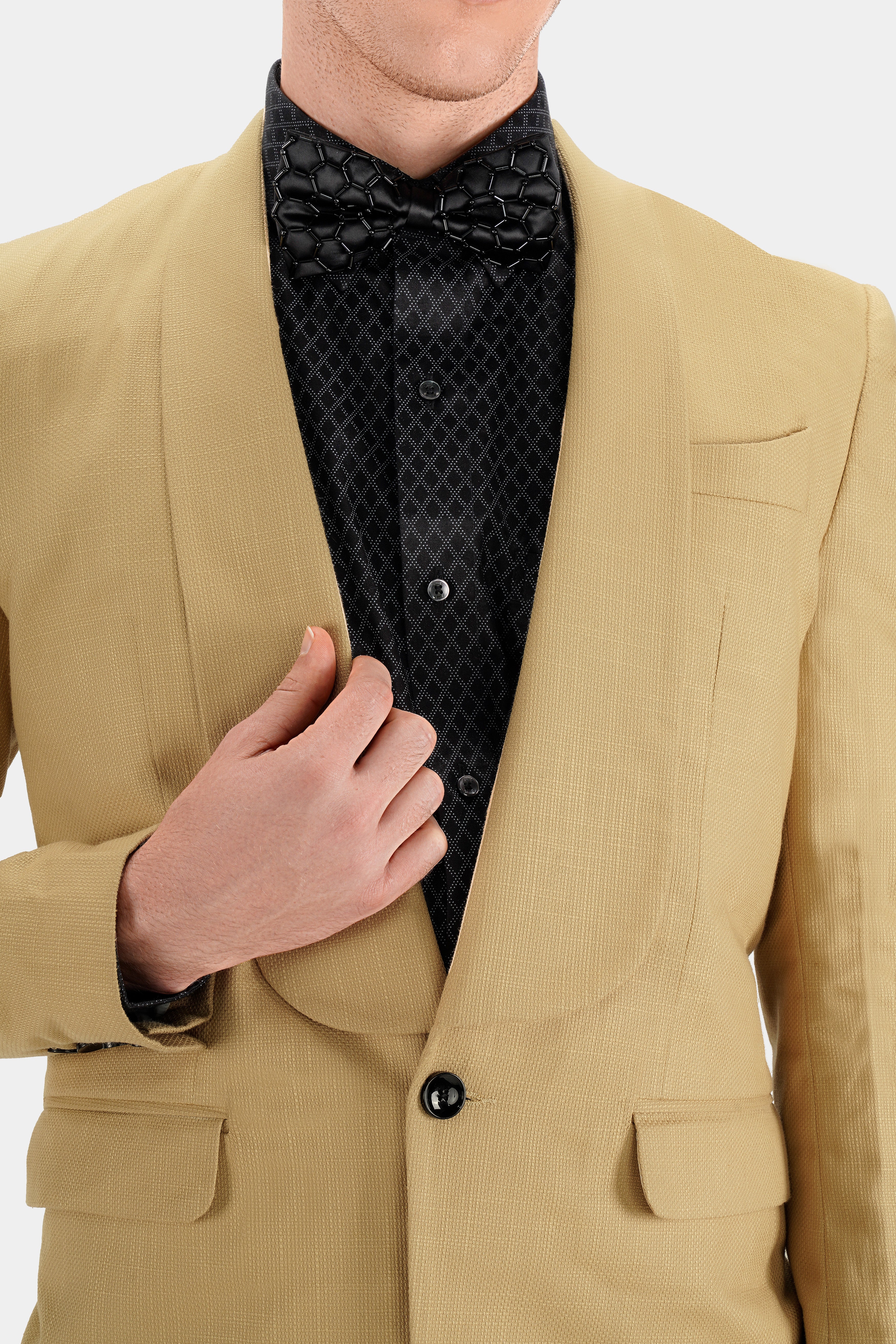 Muesli Brown Wool Rich Designer Blazer - Image 5