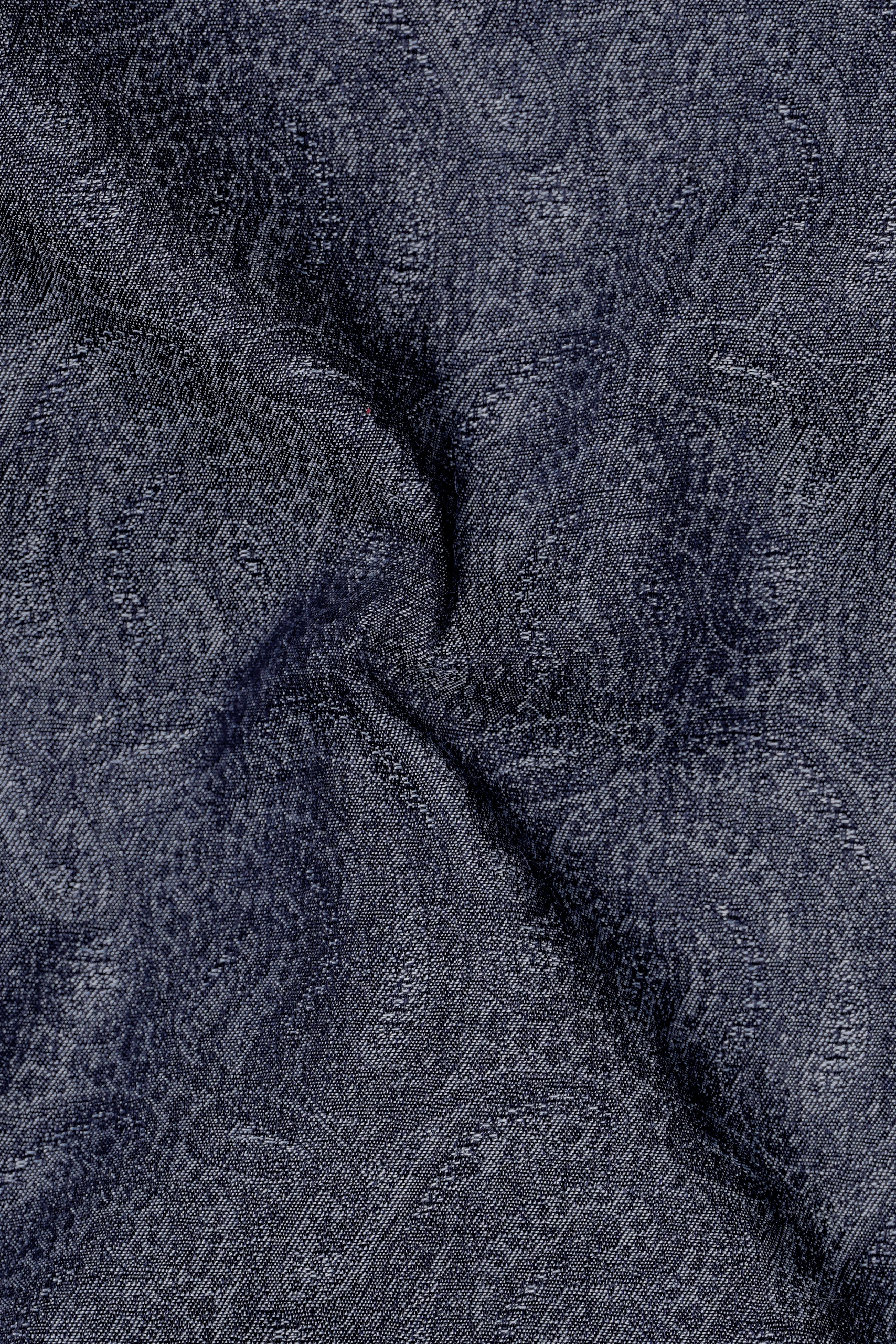 Paiscrest-Vulcan Denim Blue Paisley Printed Super Soft Premium Cotton Casual Shirt - Image 3