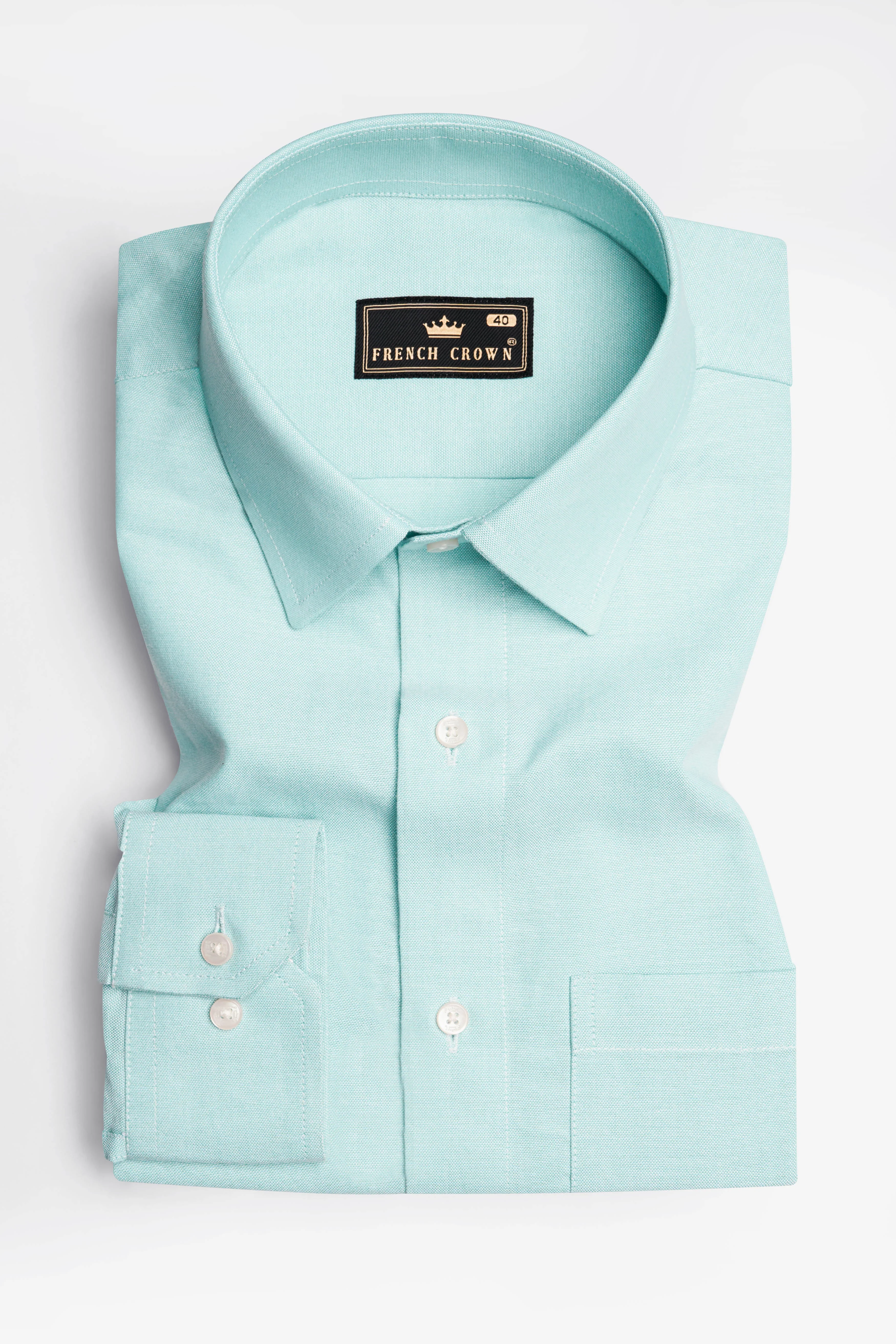 Periglacial Blue Royal Oxford Shirt - Image 4