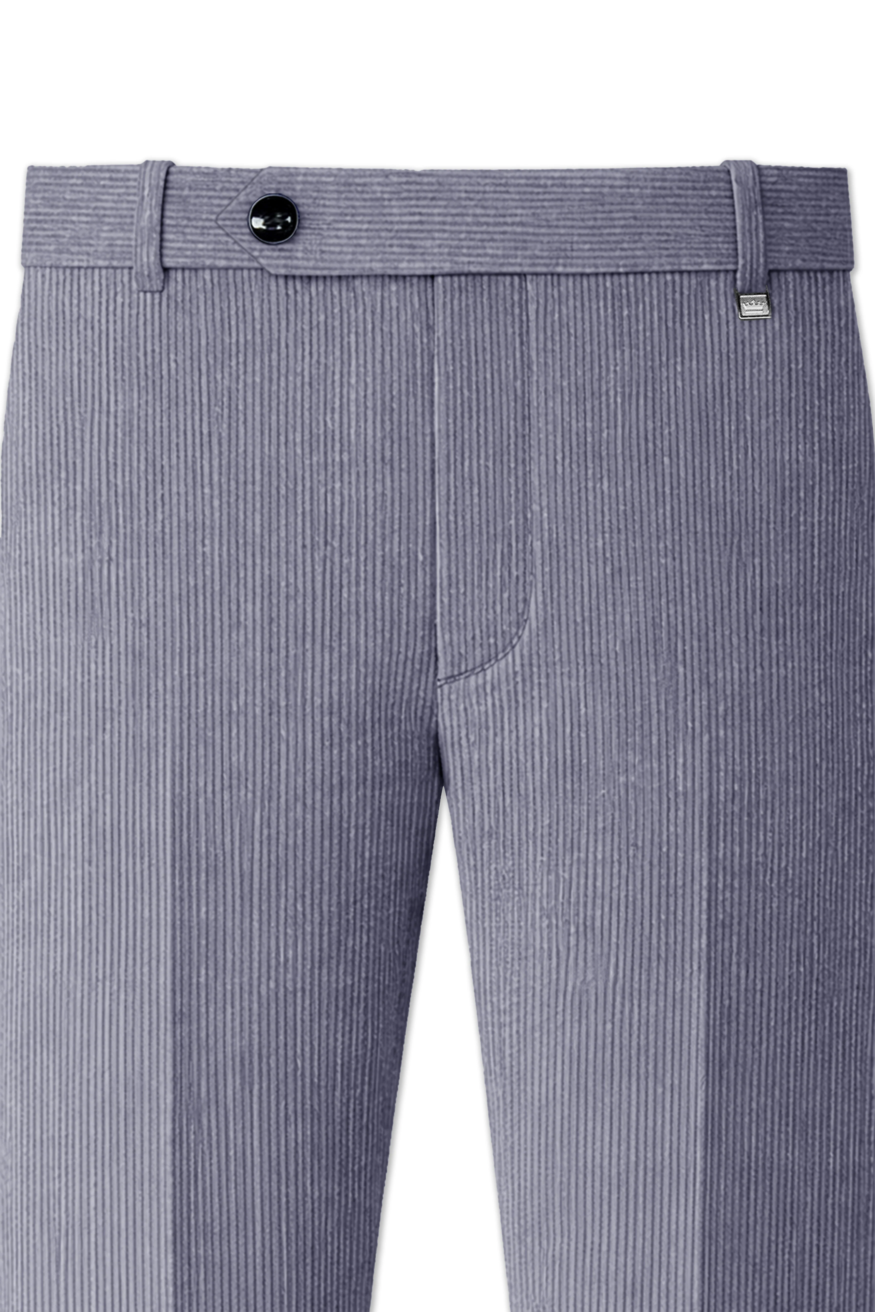 Ribvoro-Topaz Gray Corduroy Single Breasted Sports Suit - Image 12