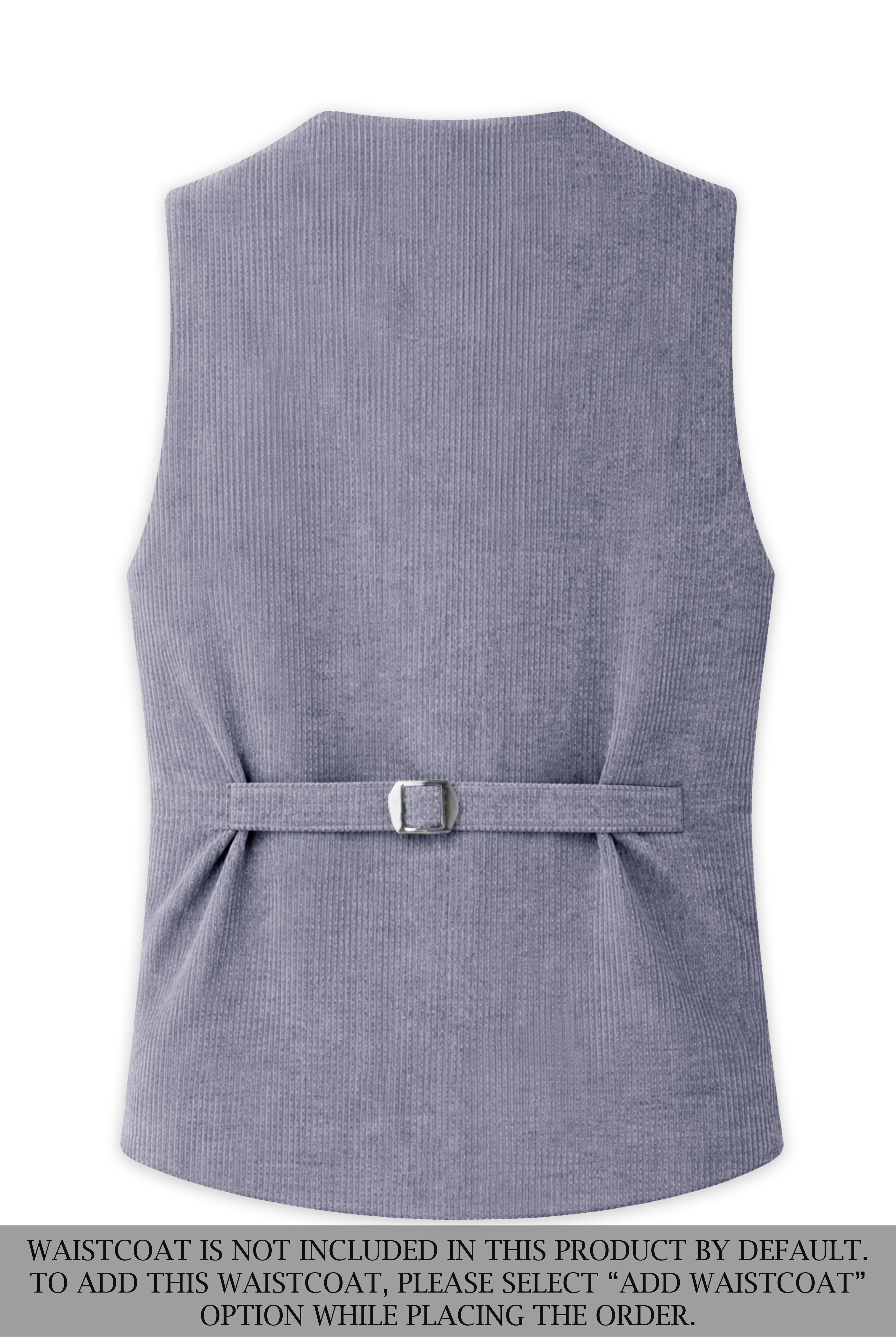 Ribvoro-Topaz Gray Corduroy Single Breasted Sports Suit - Image 17