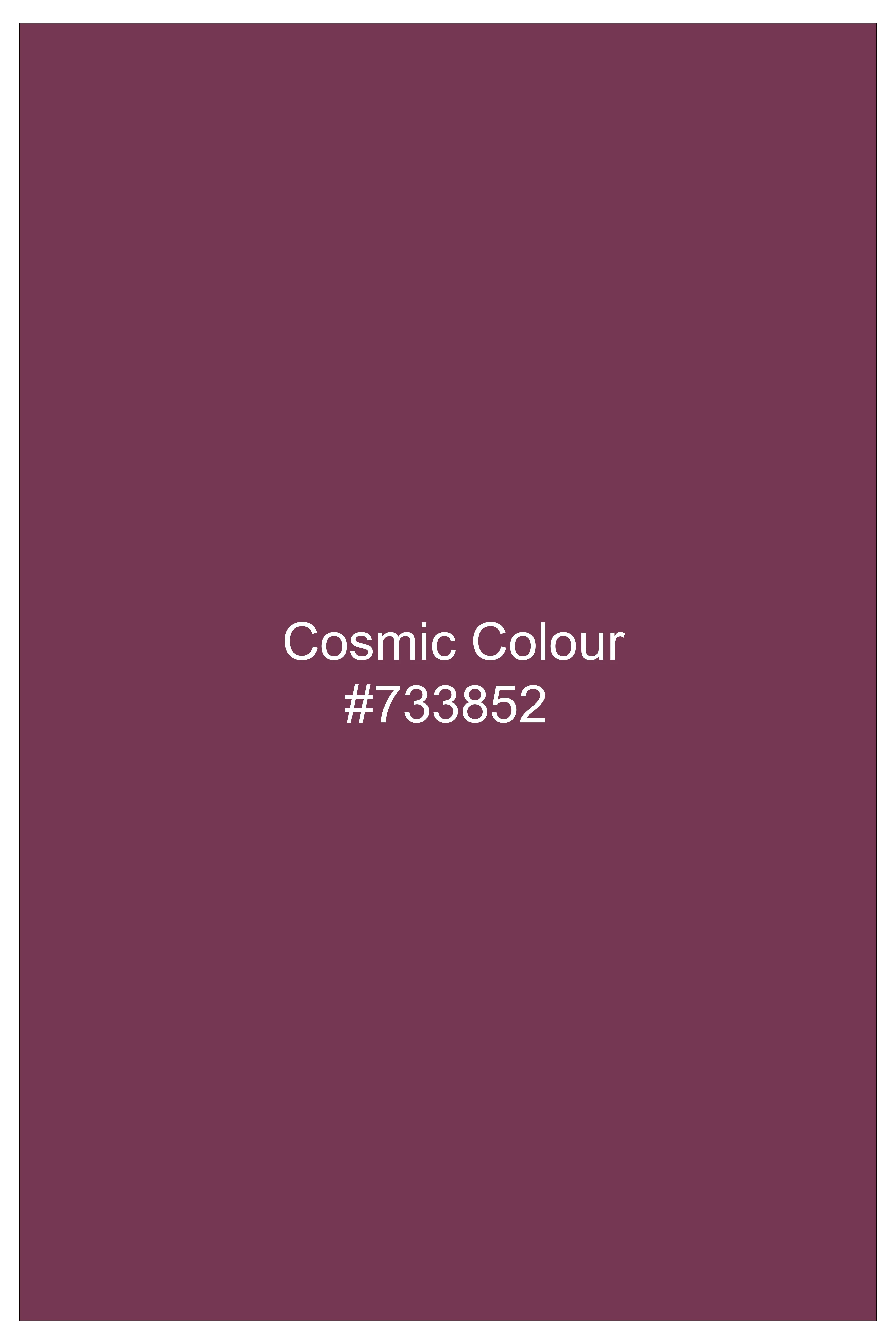 Roselux-Cosmic Pink Corduroy Single Breasted Sports Blazer - Image 11