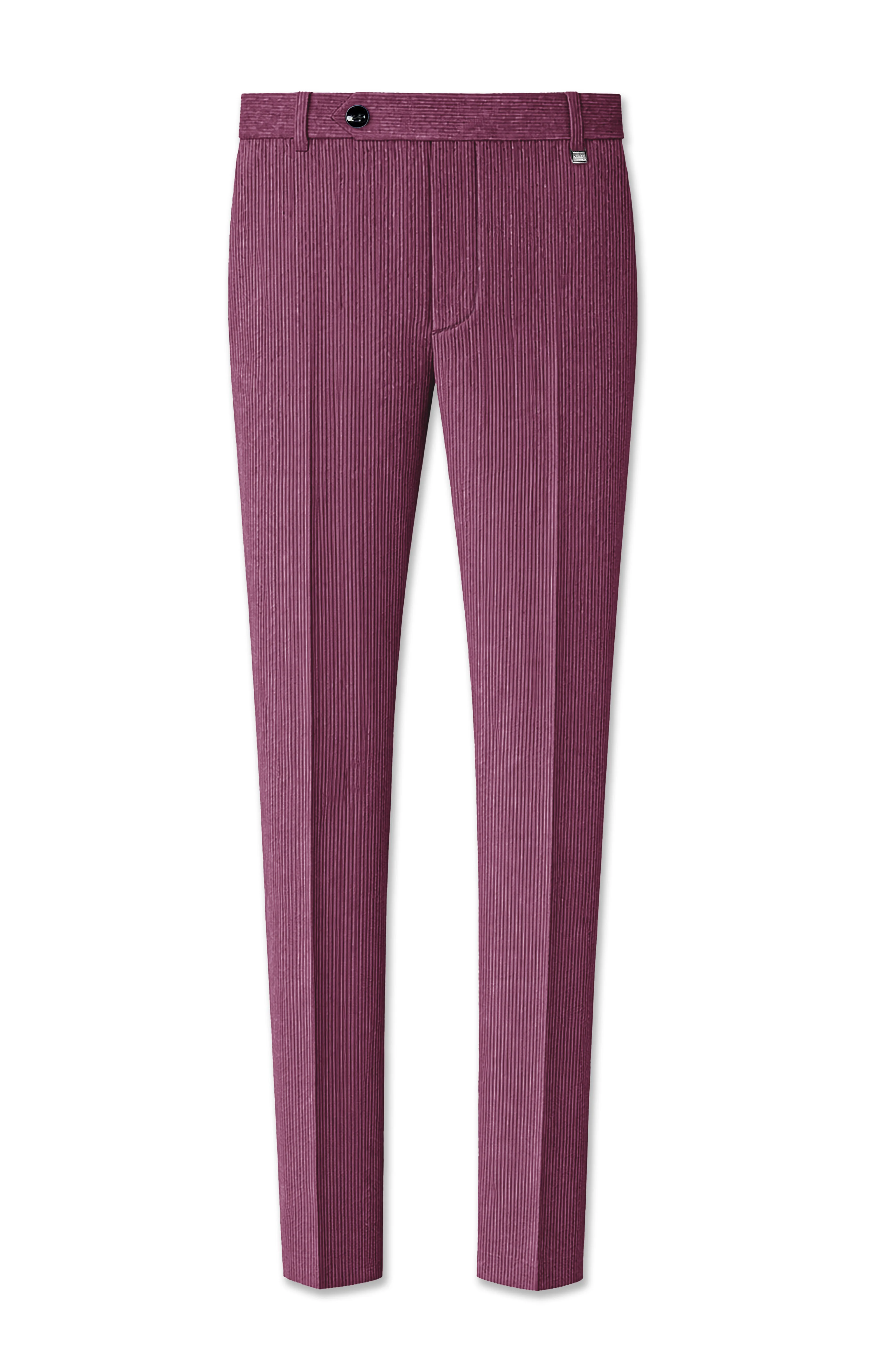 Roselux-Cosmic Pink Corduroy Single Breasted Sports Suit - Image 13