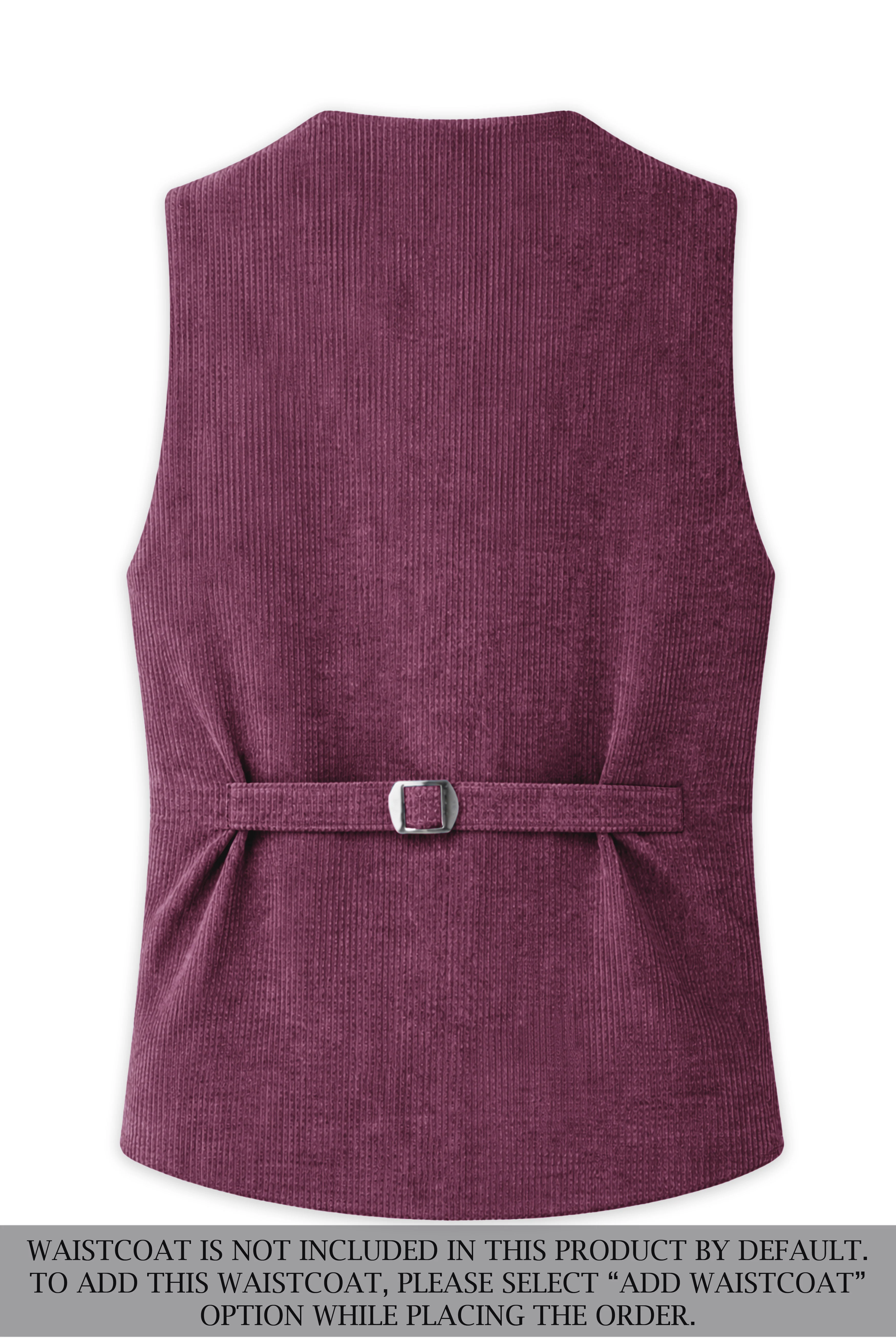 Roselux-Cosmic Pink Corduroy Single Breasted Sports Suit - Image 17