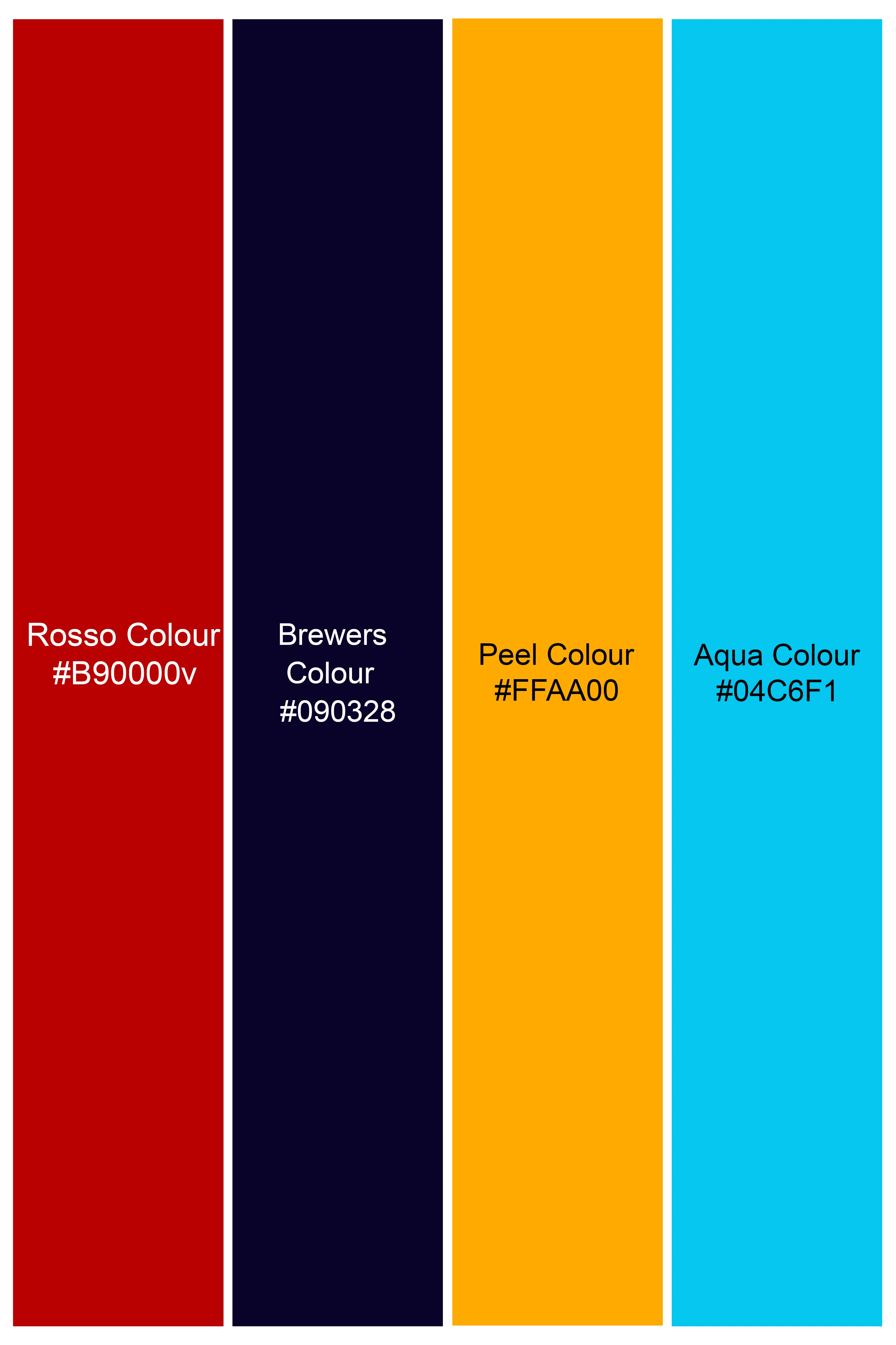 Rosso Red with Peel Yellow Multicolour Cotton Thread Embroidered Nehru Jacket - Image 7