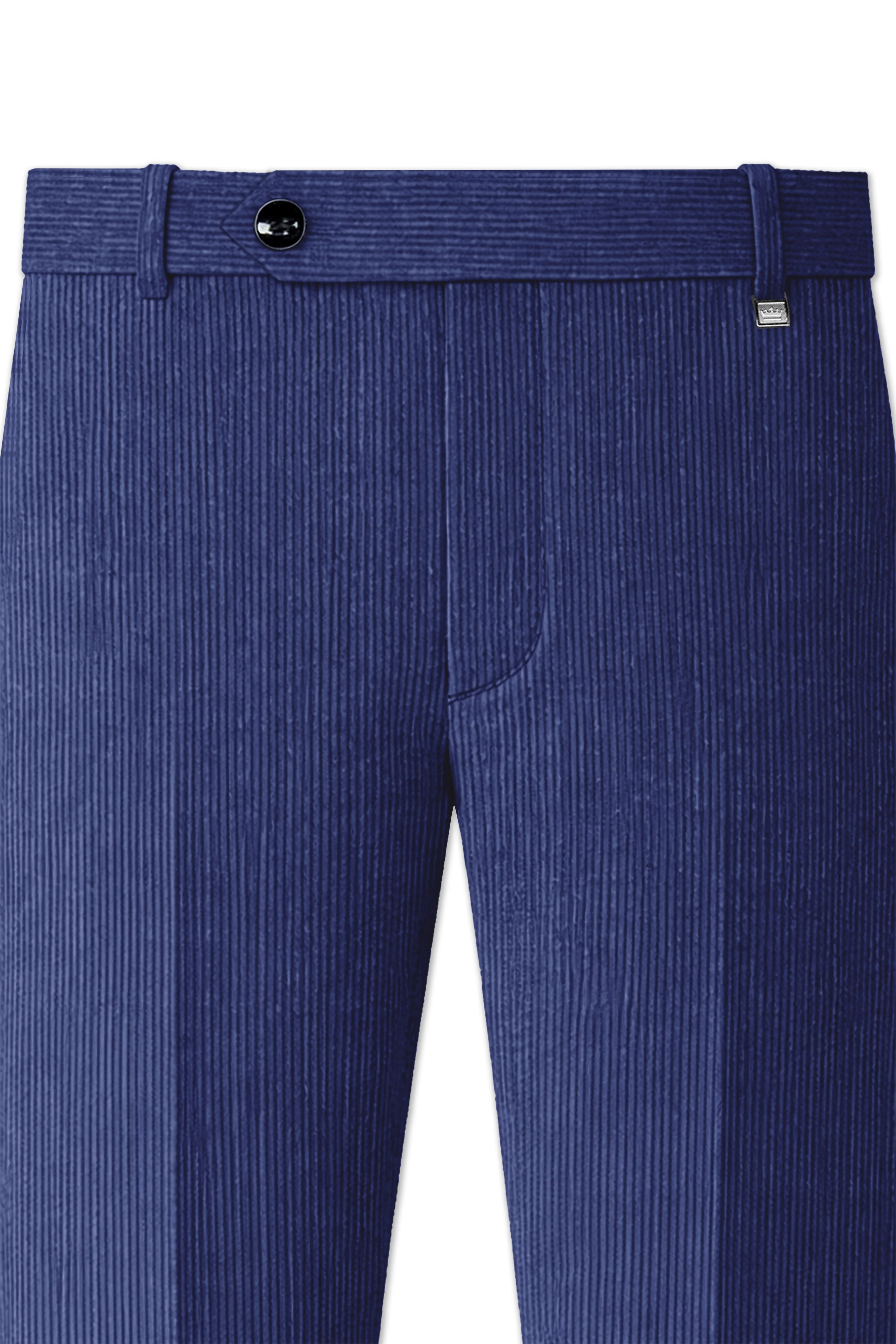 Slatzen-Slate Blue Corduroy Single Breasted Sports Suit - Image 12