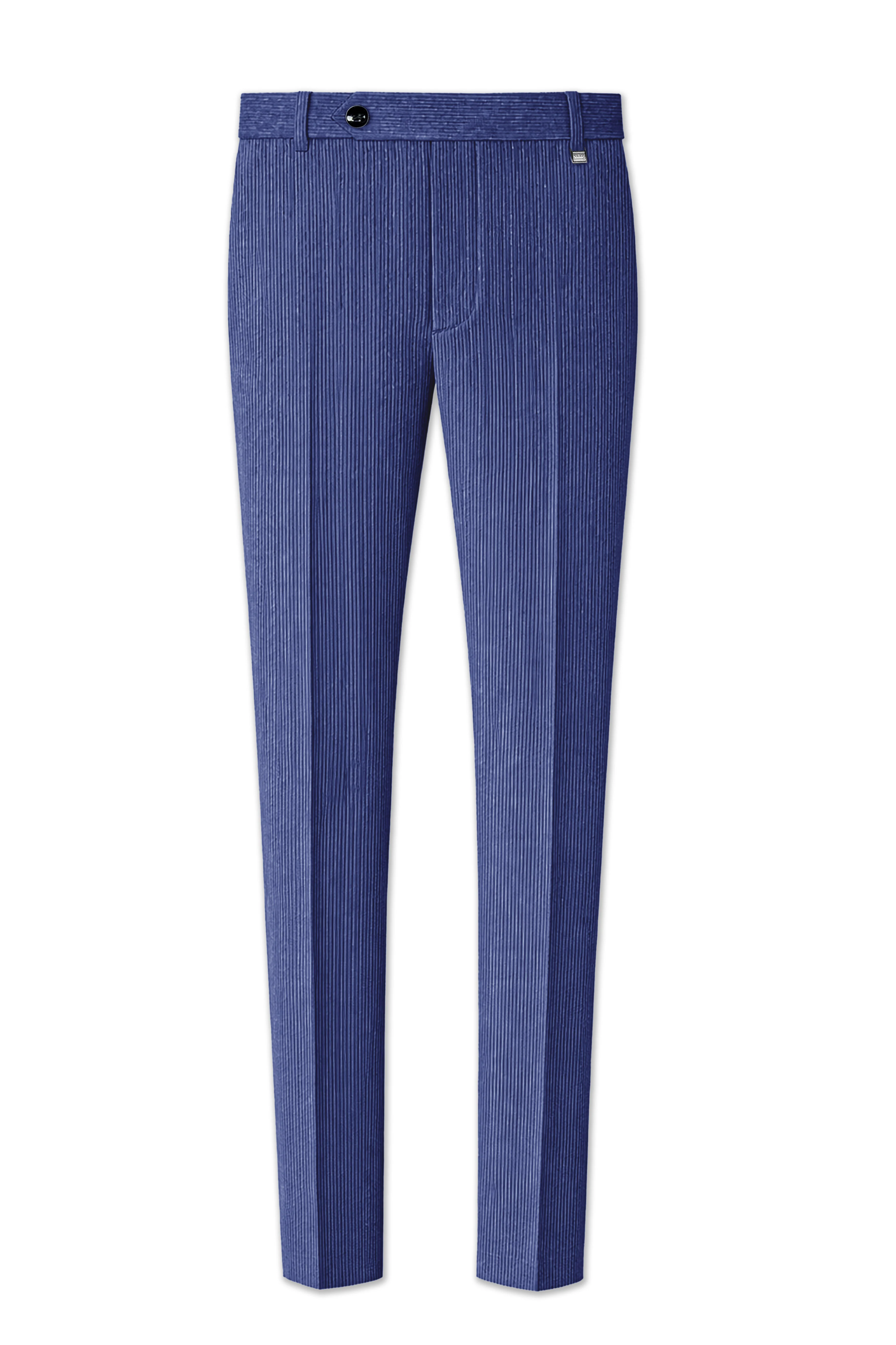Slatzen-Slate Blue Corduroy Single Breasted Sports Suit - Image 13