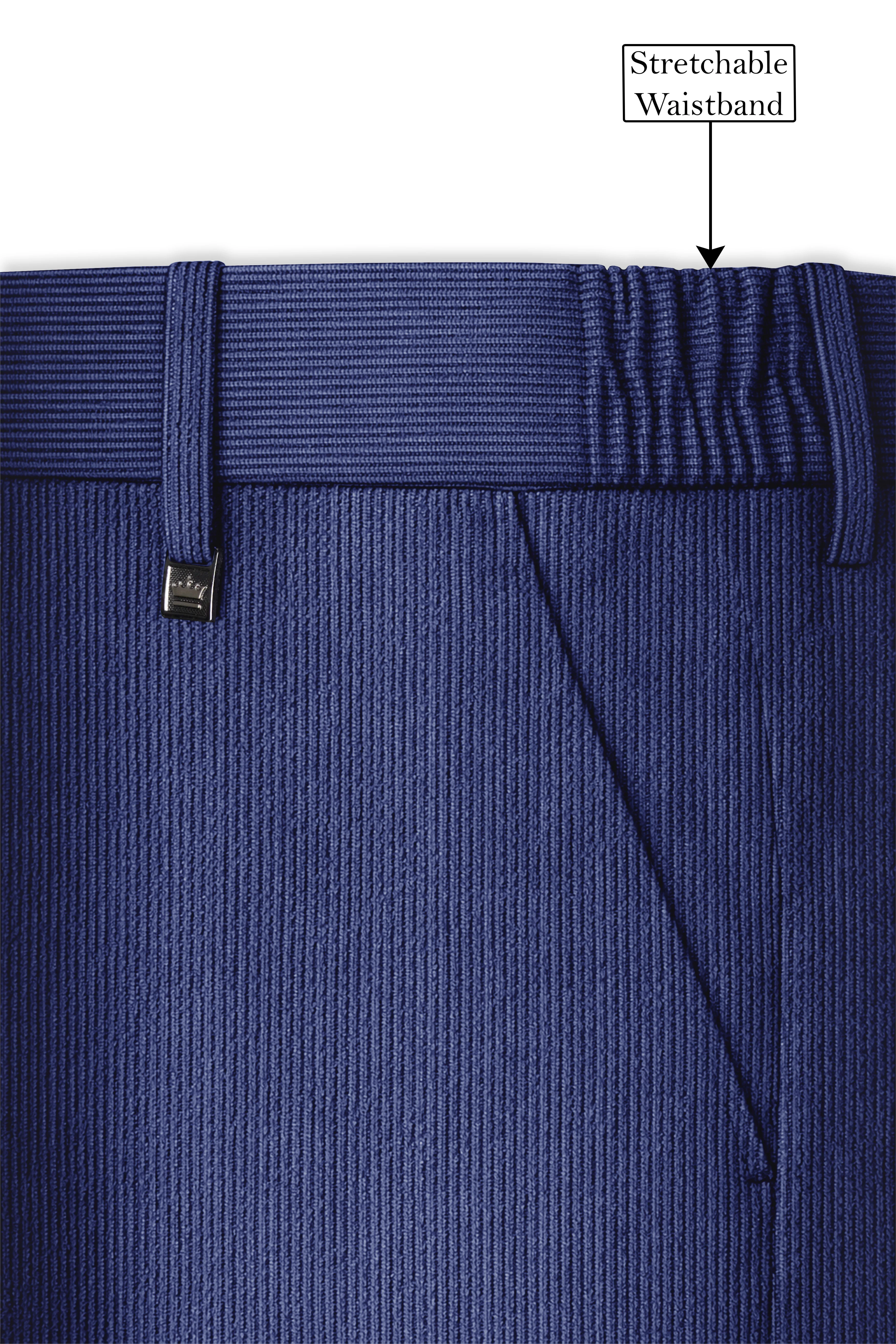 Slatzen-Slate Blue Corduroy Single Breasted Sports Suit - Image 15