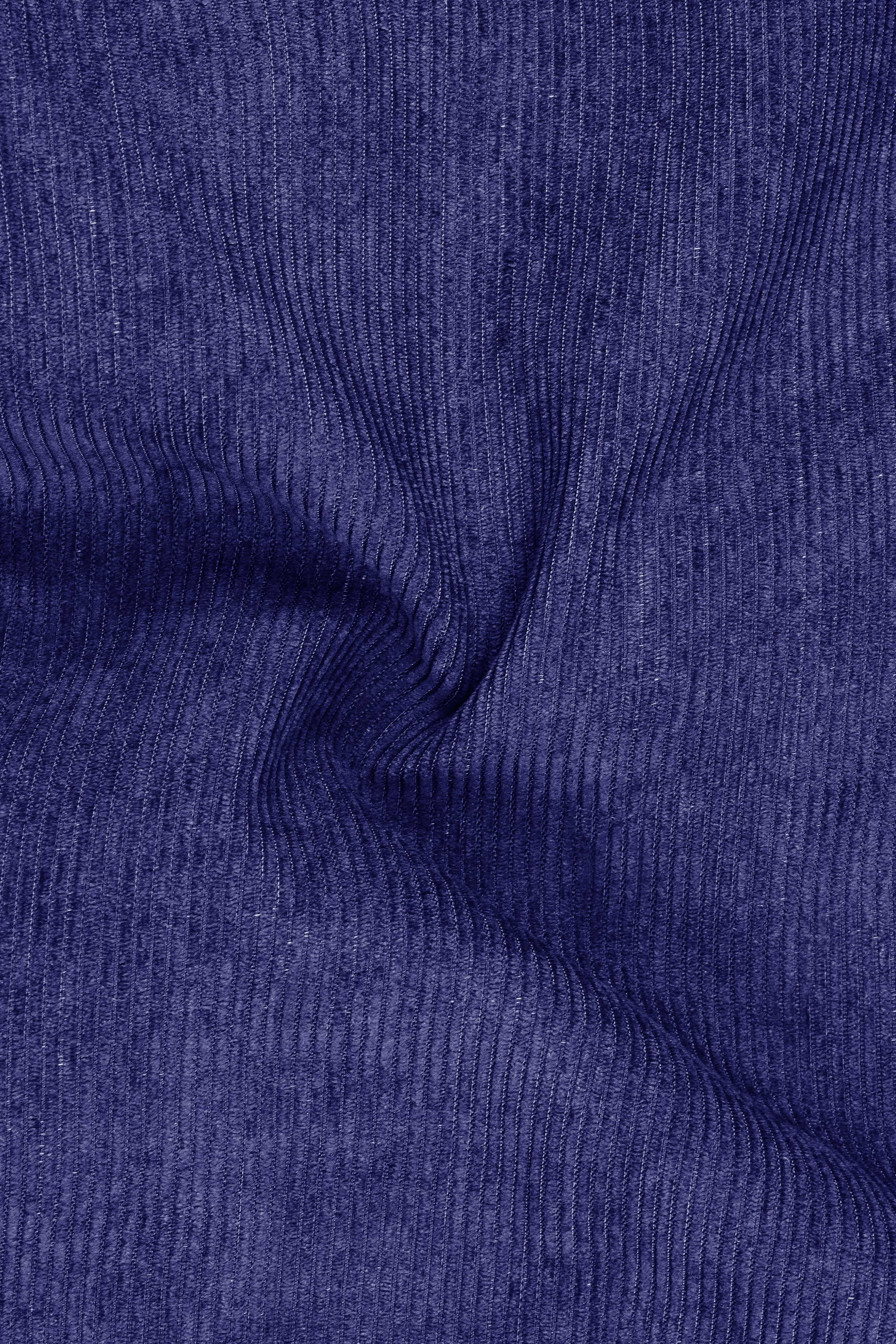 Slatzen-Slate Blue Corduroy Single Breasted Sports Suit - Image 3