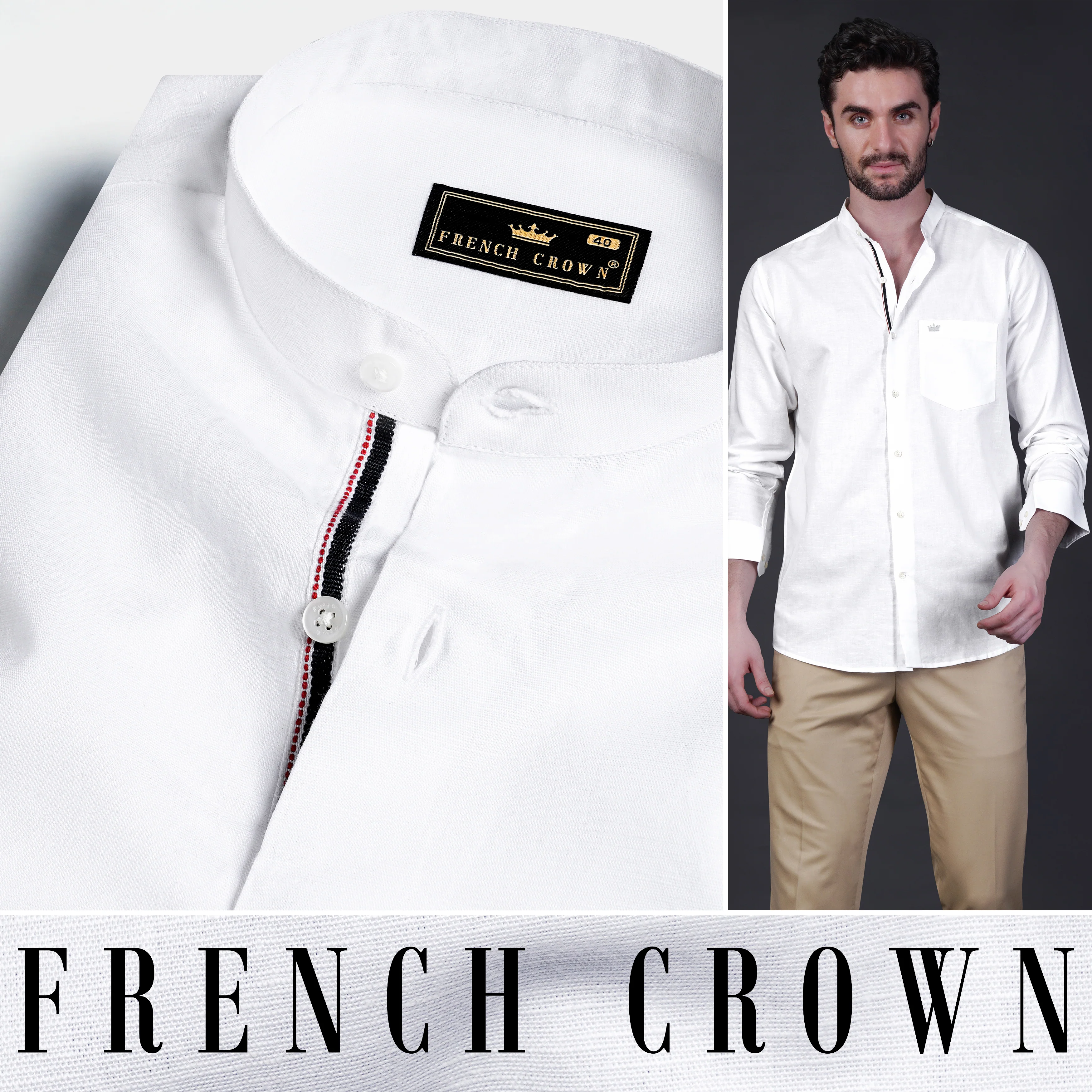 Snow White Luxurious Linen Shirt. - Image 11
