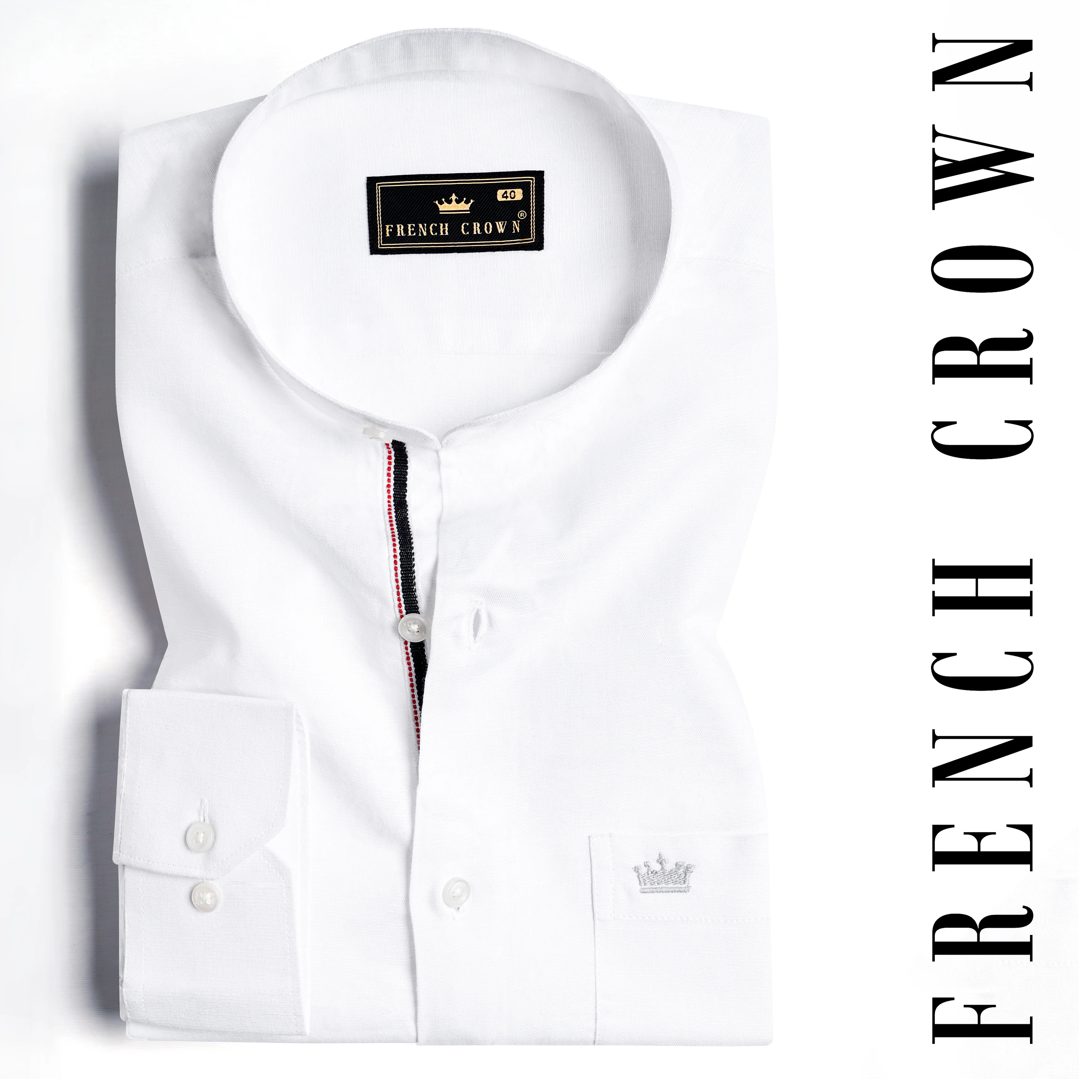 Snow White Luxurious Linen Shirt. - Image 9