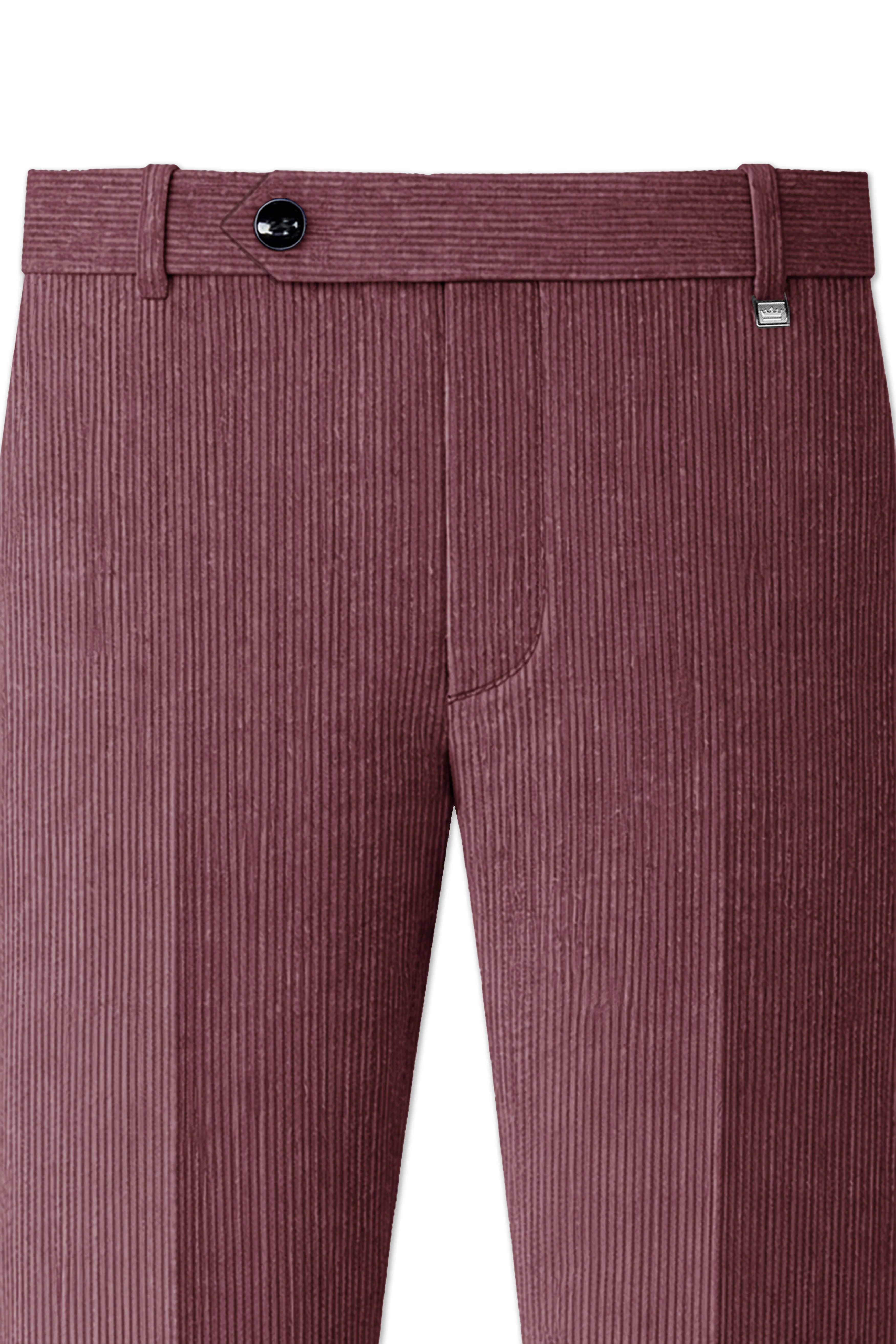 Tauzen-Rose Taupe Pink Corduroy Single Breasted Sports Suit - Image 12