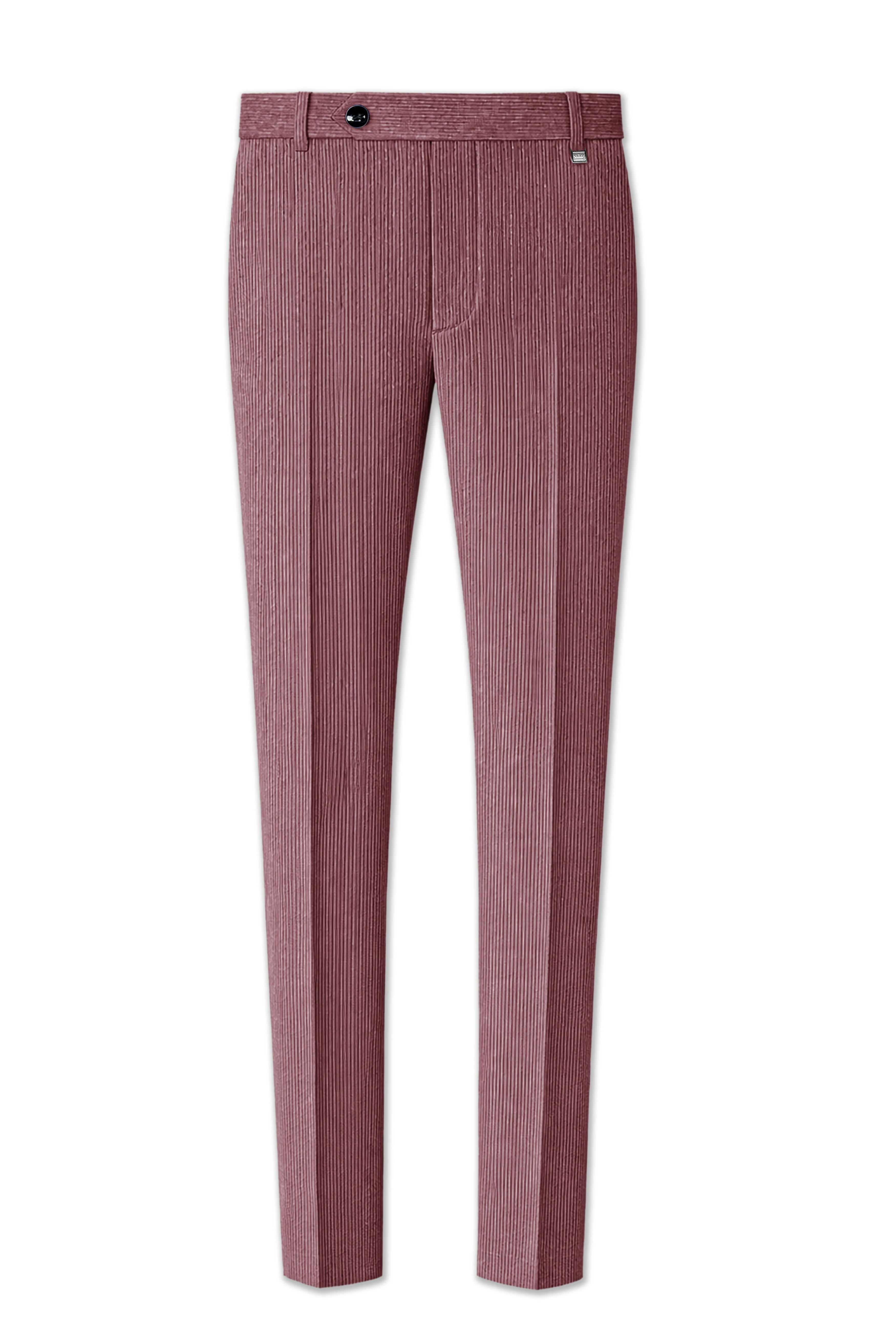 Tauzen-Rose Taupe Pink Corduroy Single Breasted Sports Suit - Image 13