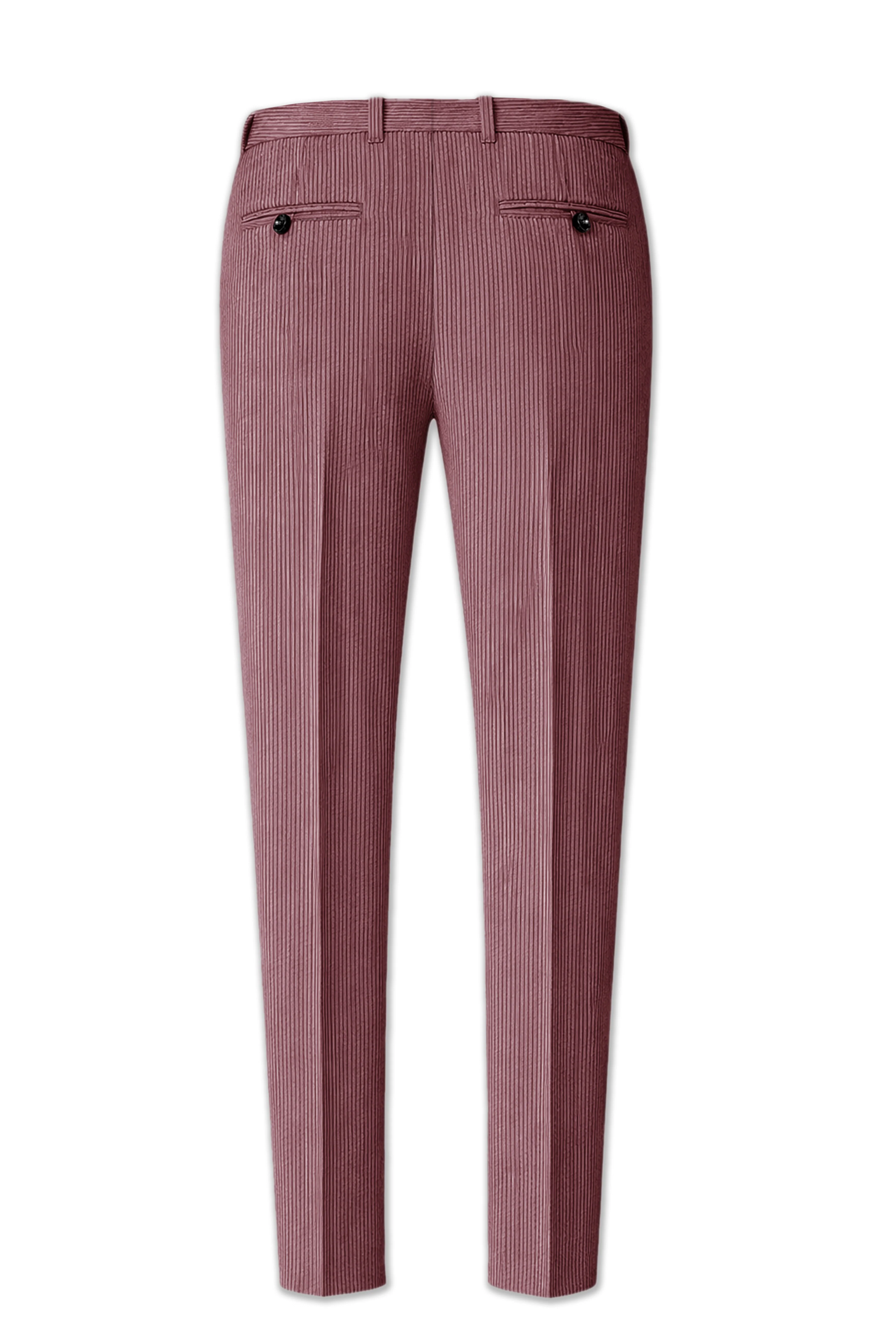 Tauzen-Rose Taupe Pink Corduroy Single Breasted Sports Suit - Image 14