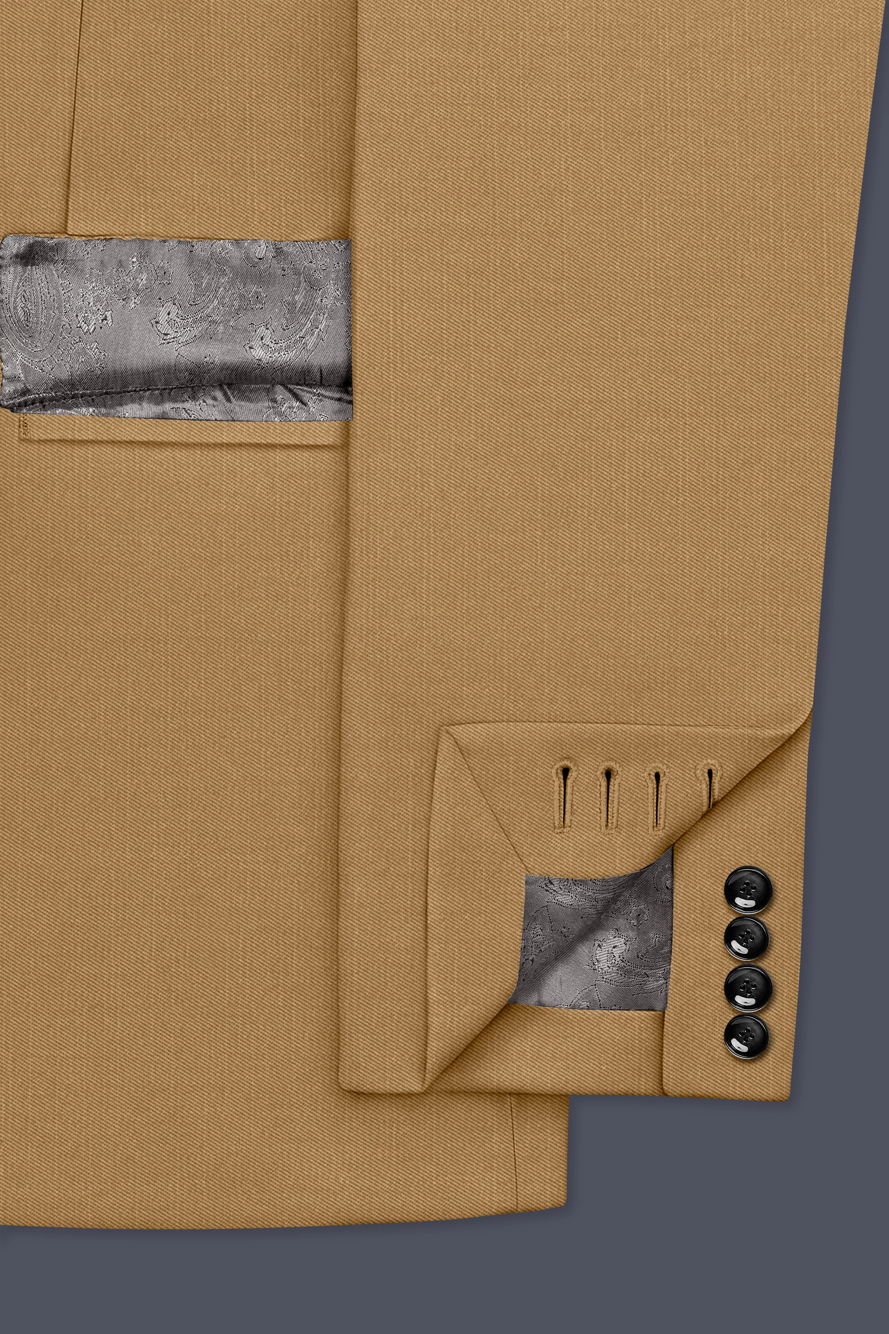 Twine Beige Wool Rich Double Breasted Suit - Image 7