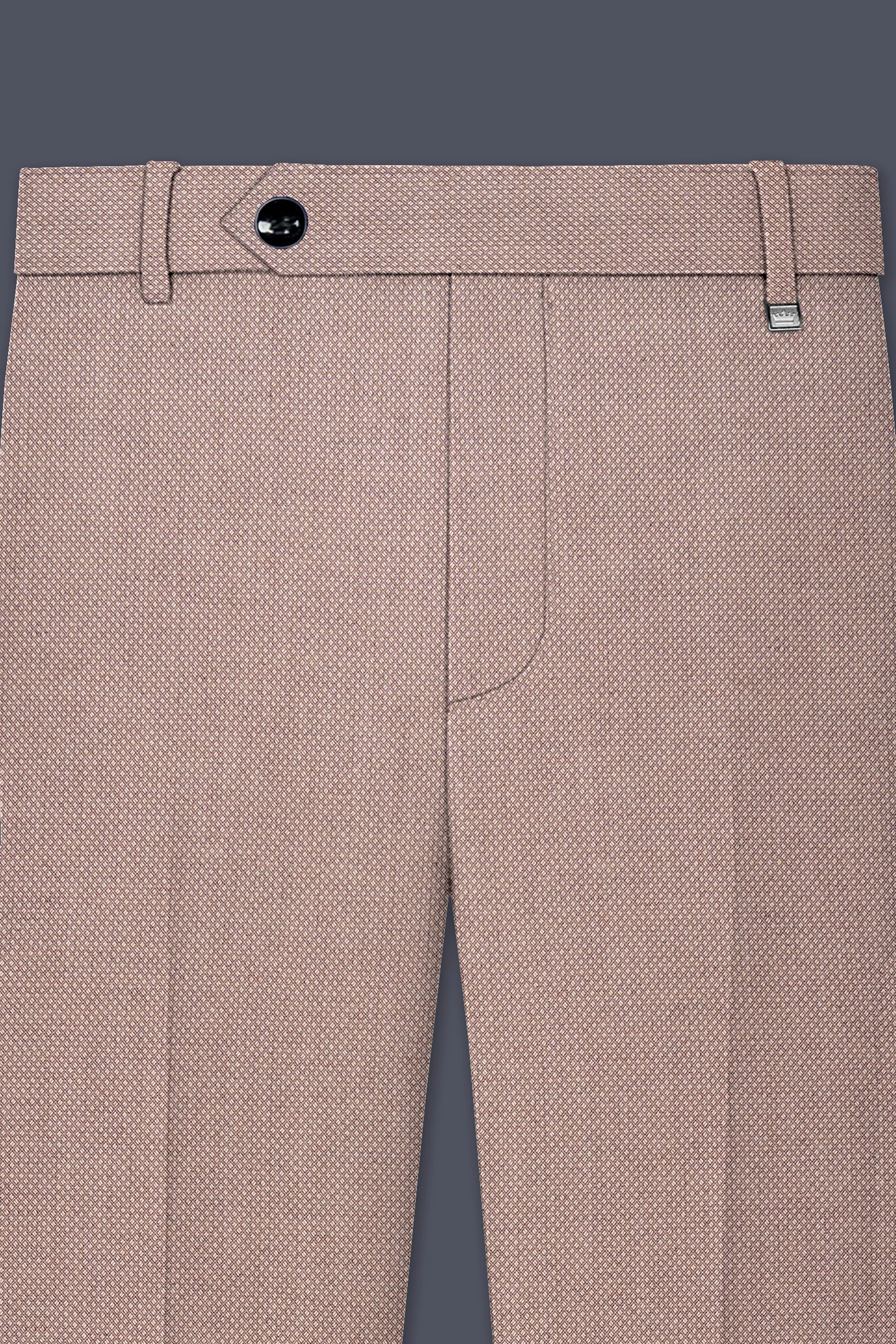 Velbrun-Zorba Brown Textured Wool Rich Single Breasted Suit - Image 12