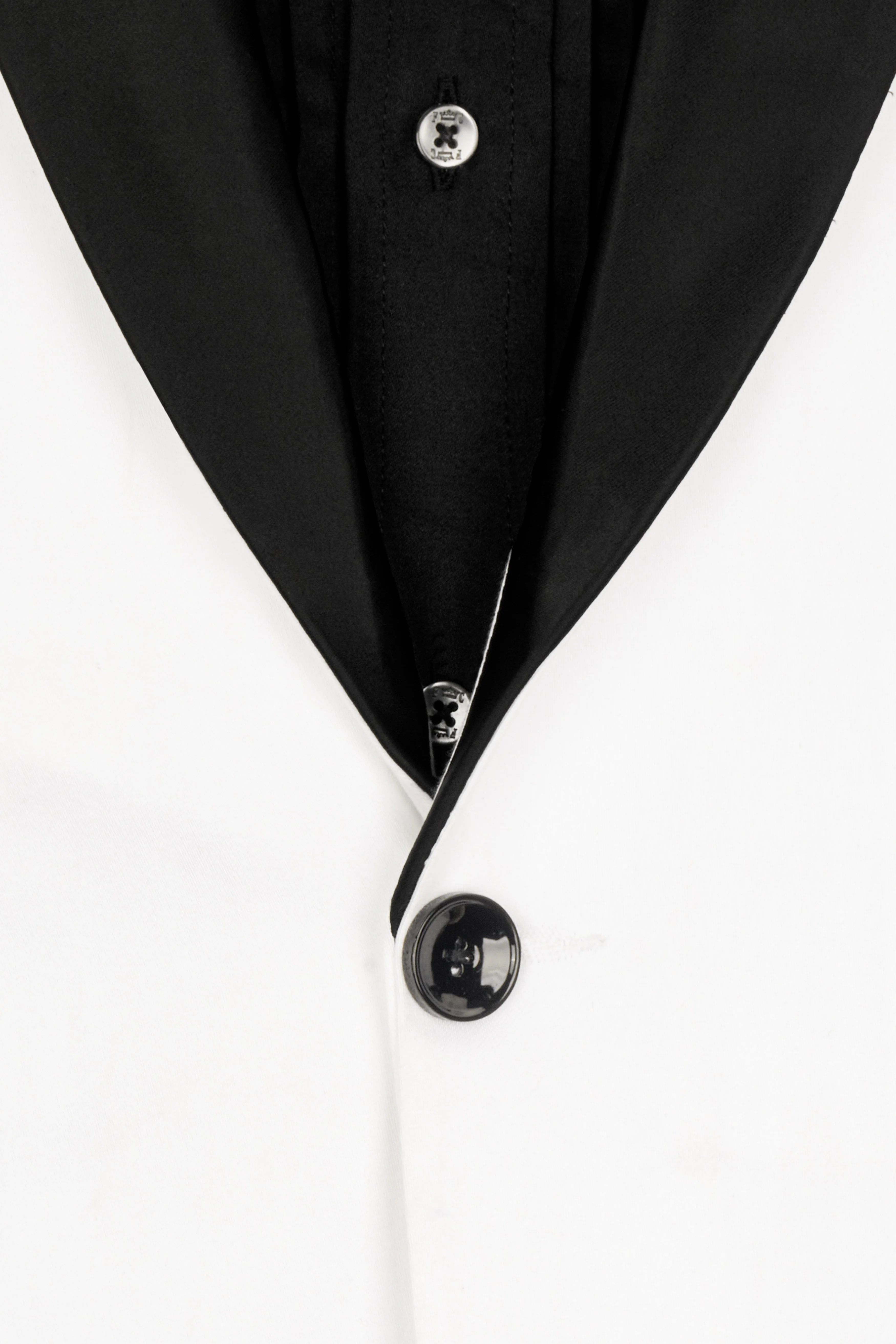 Bright White Stretchable Premium Cotton Tuxedo traveler Blazer - Image 4